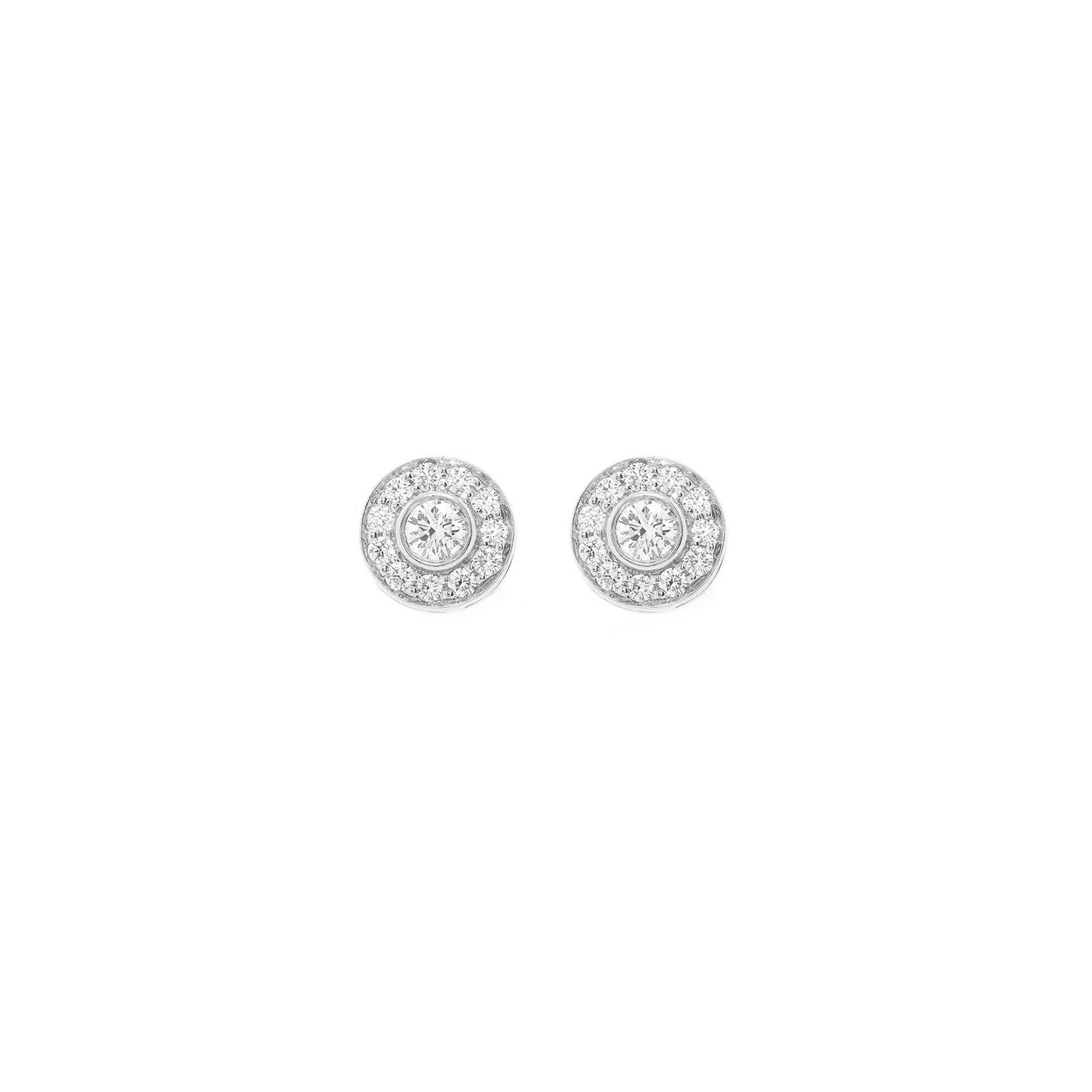 Tiffany & Co. Platinum Diamond Mini Circlet Earrings w/ Box