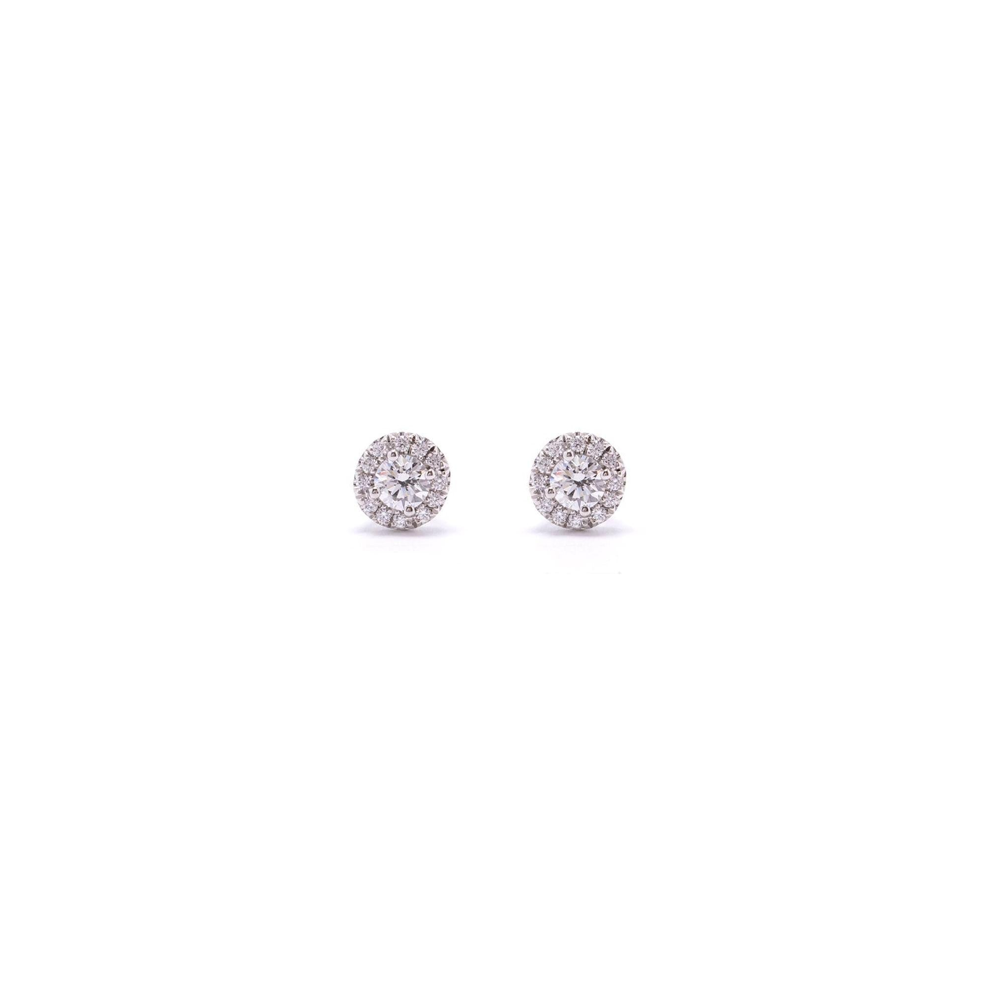 Tiffany & Co. Platinum Diamond Mini Soleste Earrings