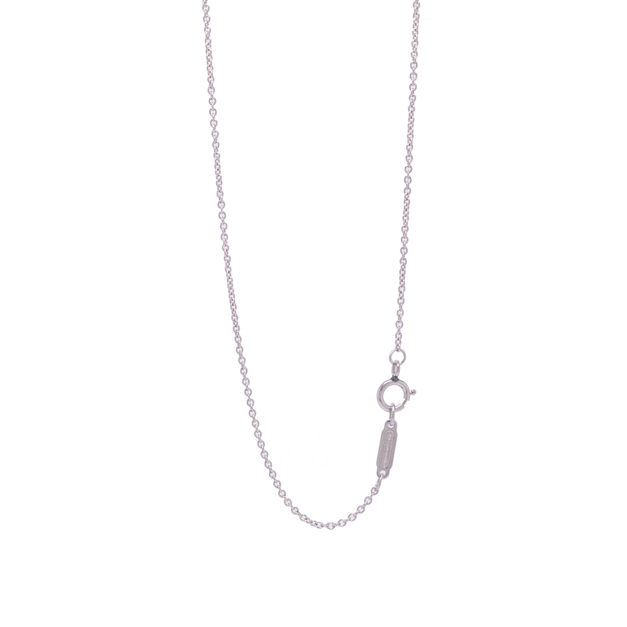 Tiffany & Co. Platinum Diamond Small Victoria Pendant Necklace