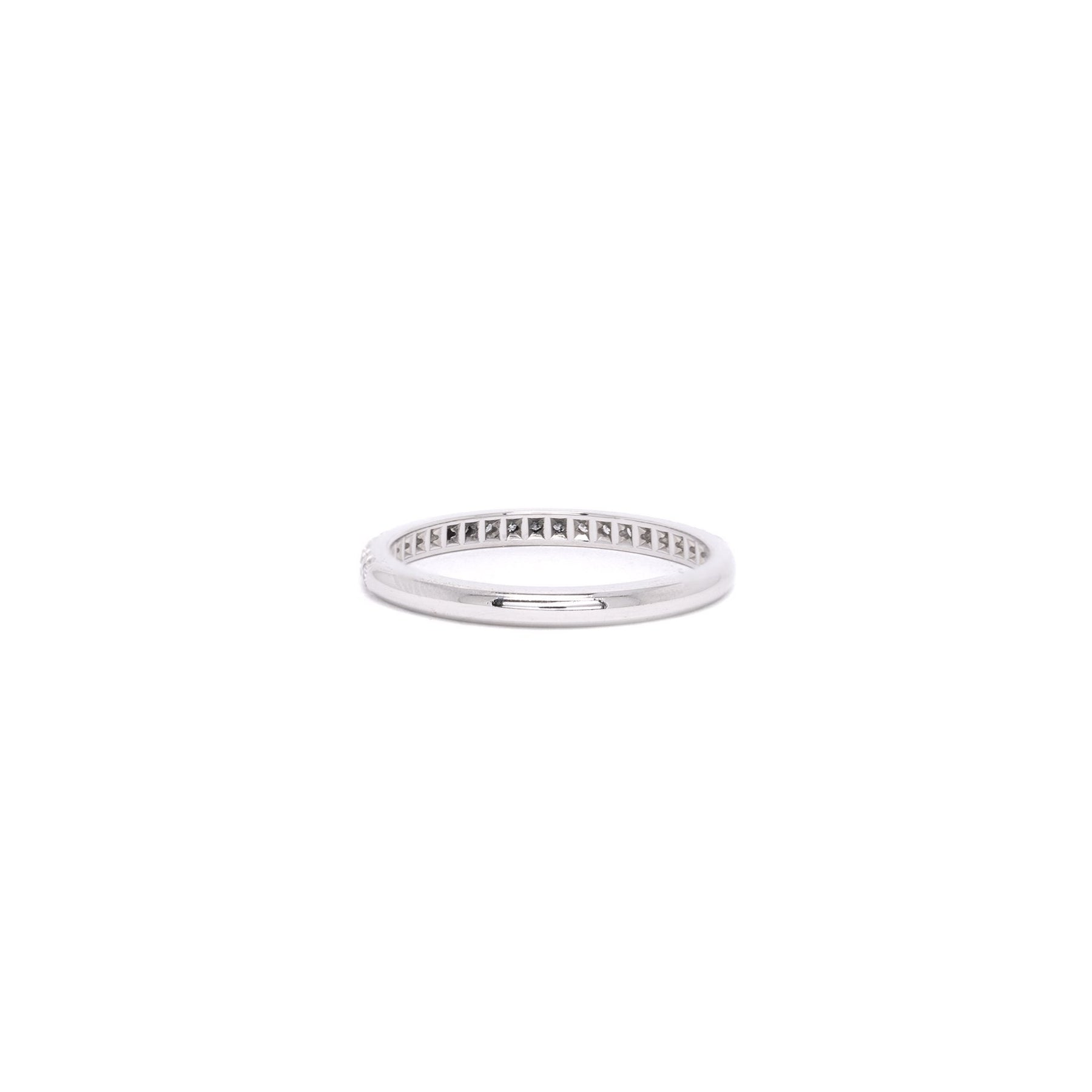 Tiffany & Co. Platinum & Diamond Soleste Half Eternity Wedding Band Ring w/ Box & Receipt