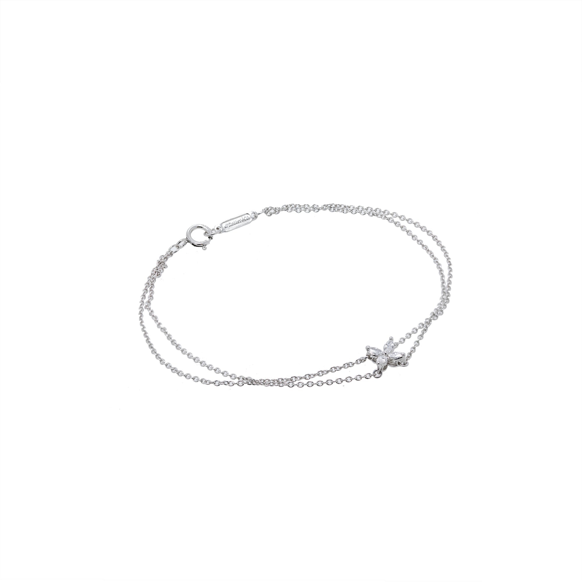 Tiffany & Co. Platinum Diamond Victoria Bracelet w/ Box