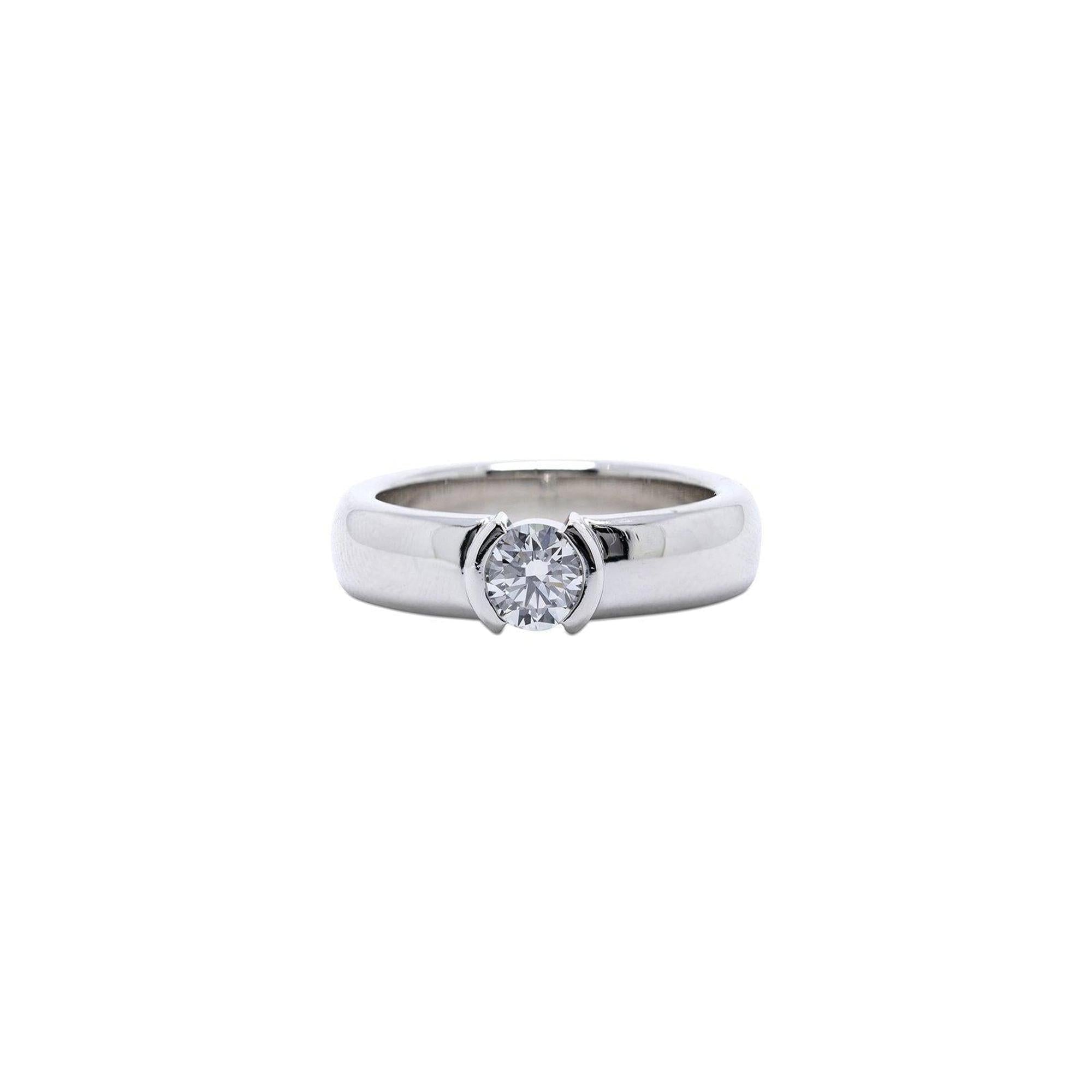 Tiffany & Co. Platinum Etoile Solitaire Diamond Engagement Ring