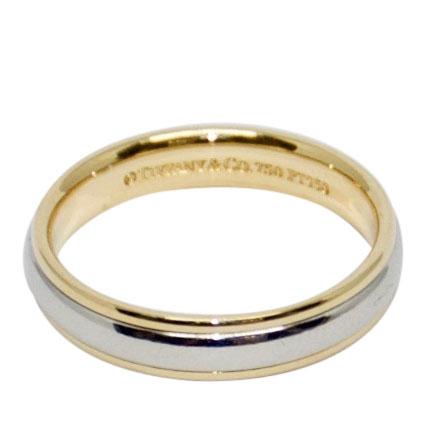Tiffany & Co. Platinum & Gold Classic Wedding Band Ring