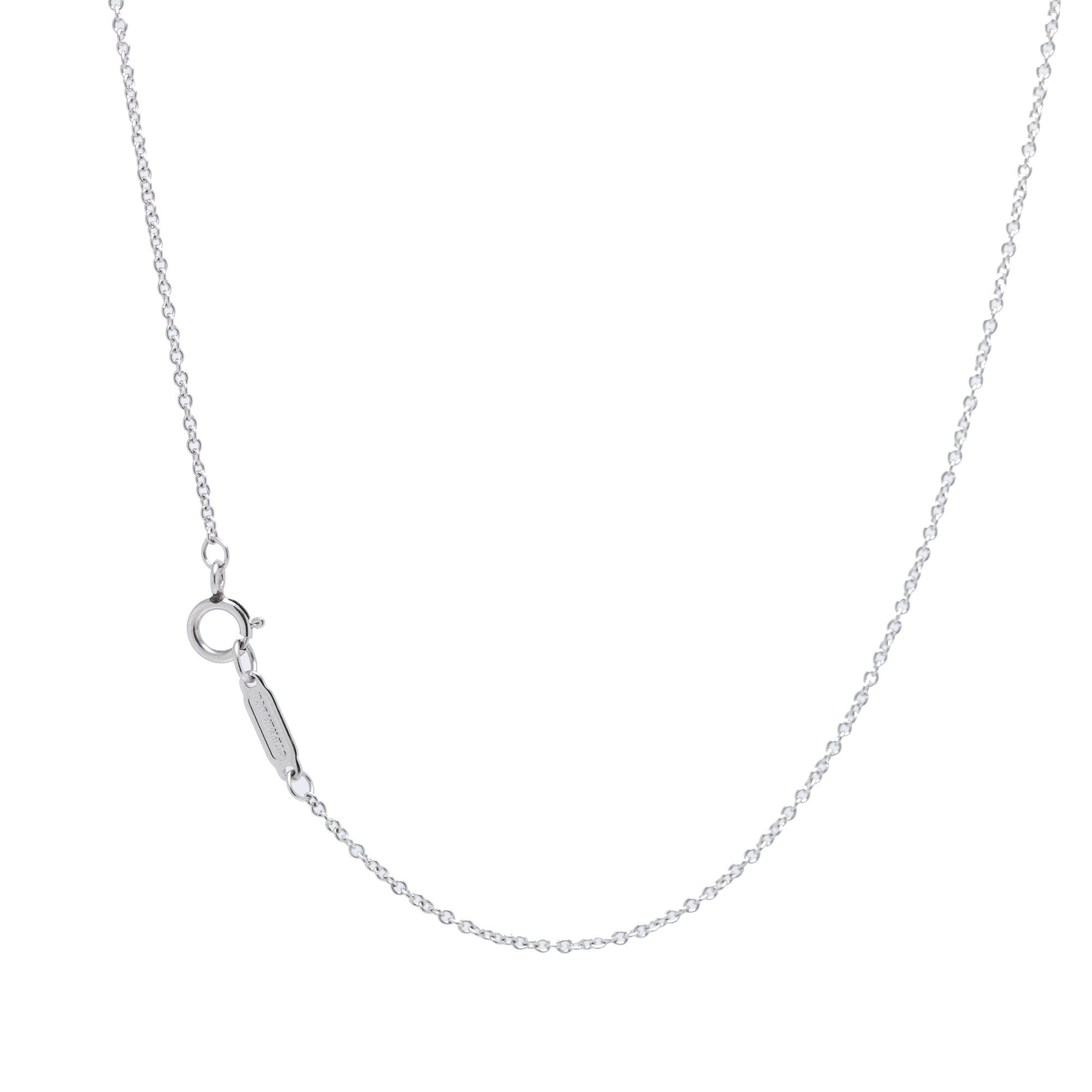 Tiffany & Co. Platinum Pink Sapphire & Diamond Large Heart Pendant Necklace