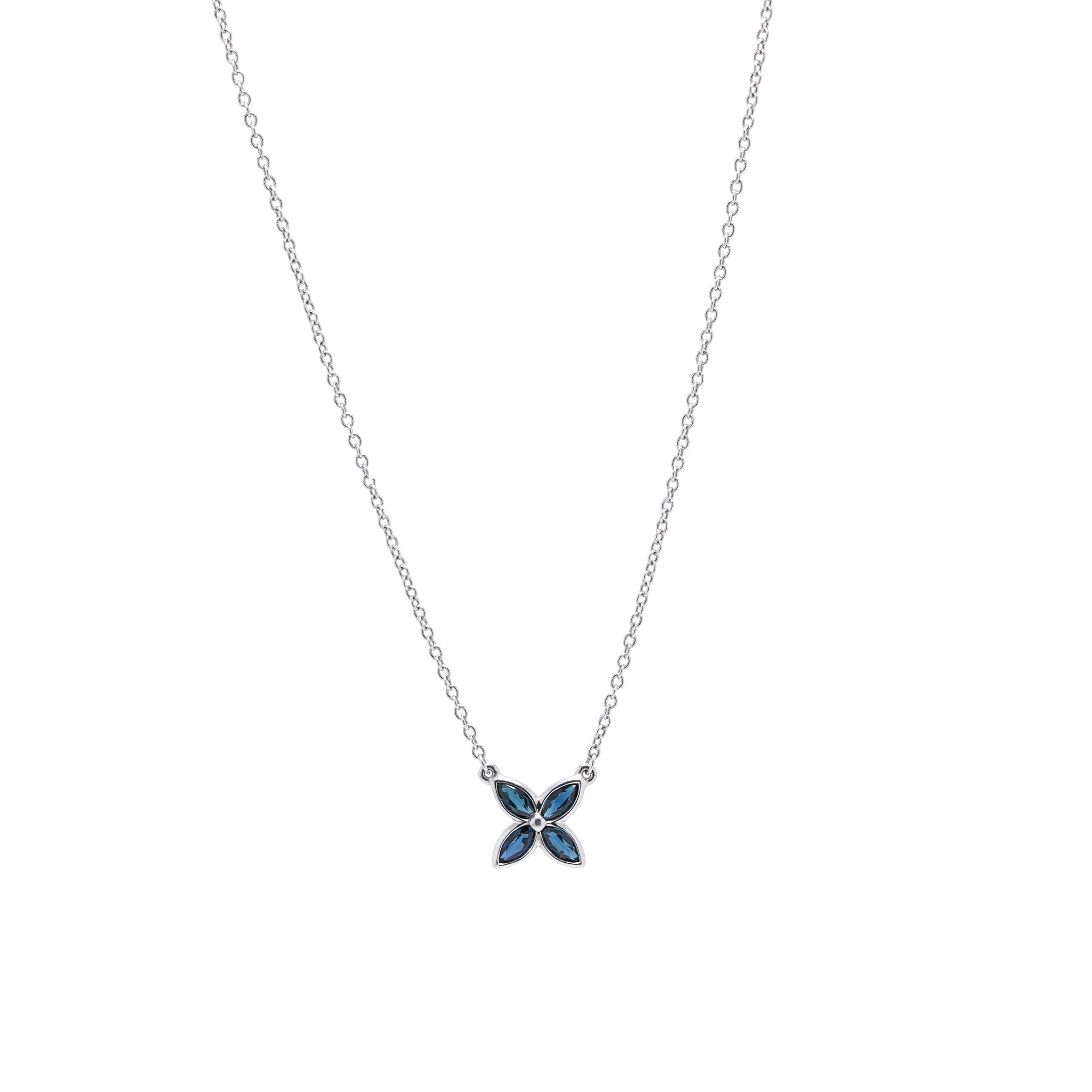 Tiffany & Co. Platinum Sapphire Pendant Necklace