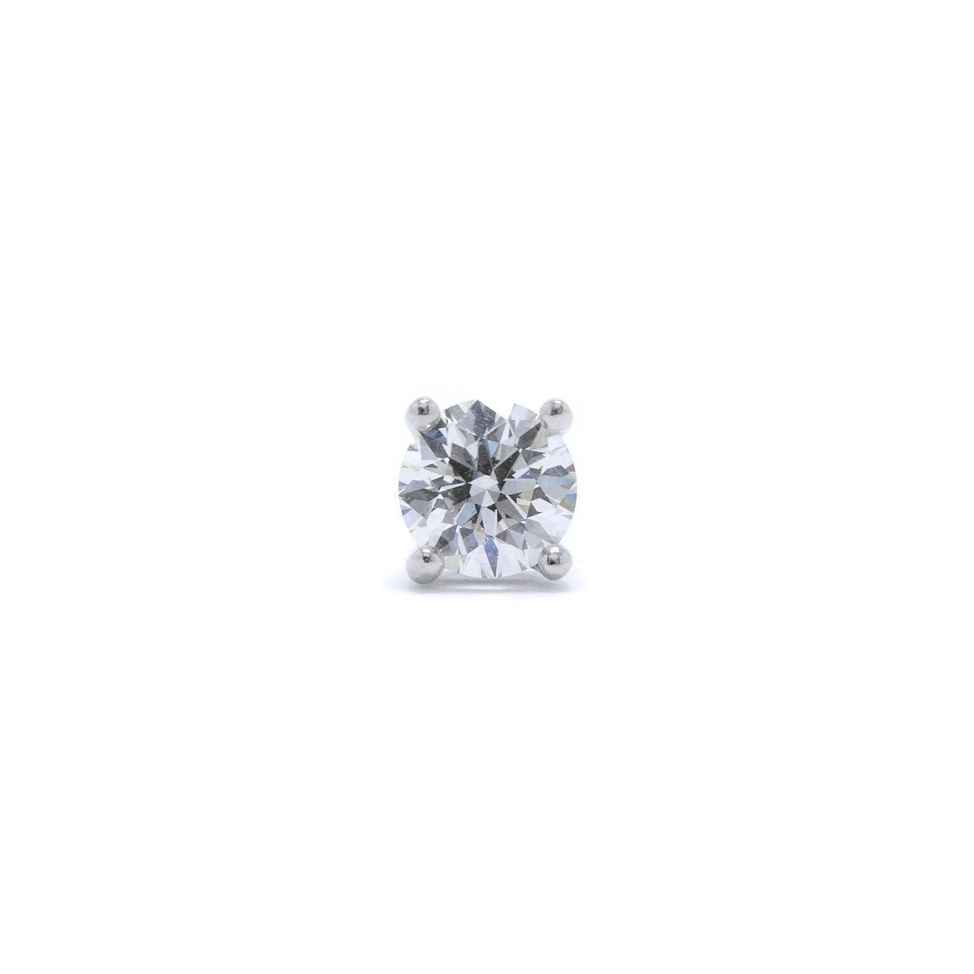 Tiffany & Co. Platinum Single Diamond Stud Earring