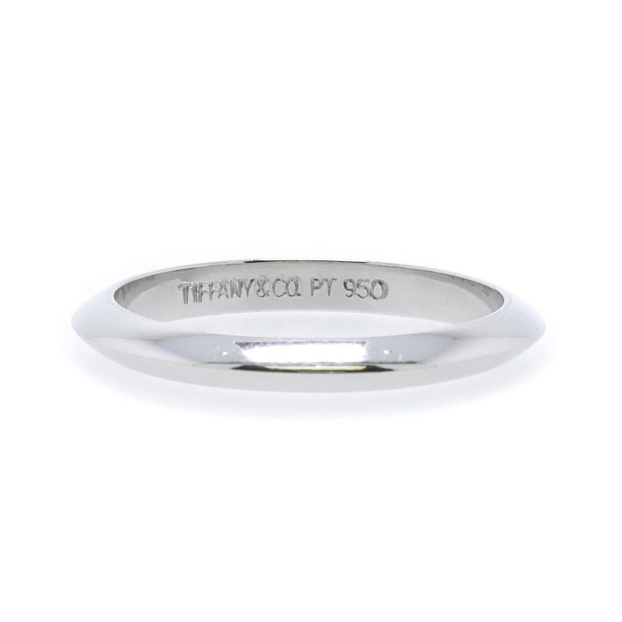 Tiffany & Co. Platinum Wedding Band Ring