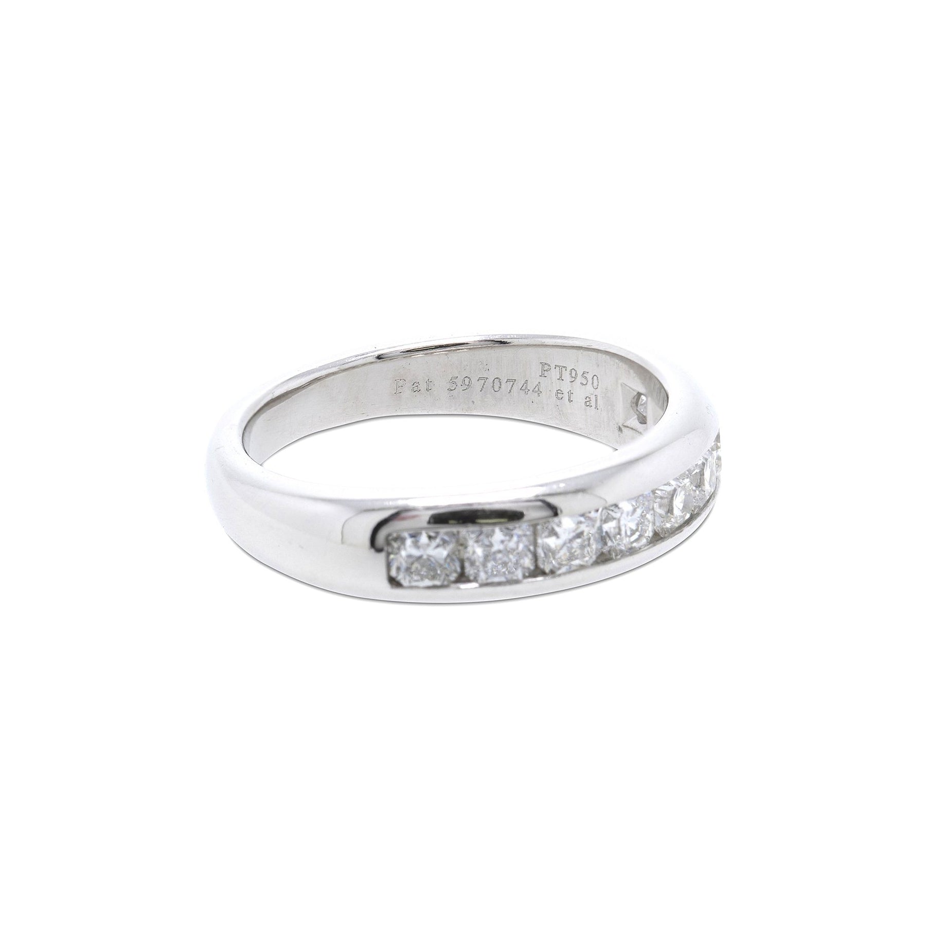 Tiffany & Co. Platinum and Diamond Lucida Band Ring
