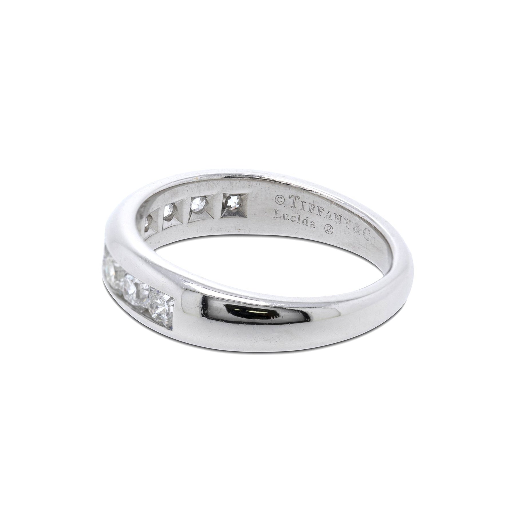 Tiffany & Co. Platinum and Diamond Lucida Band Ring