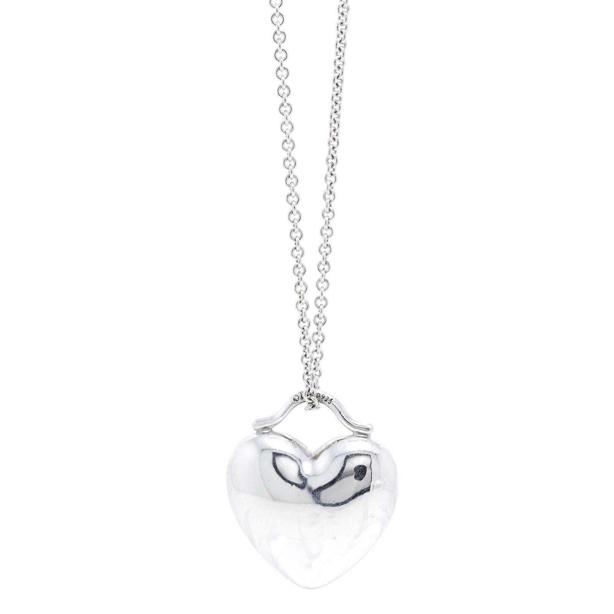 Tiffany & Co. Puffed Heart Pendant Necklace