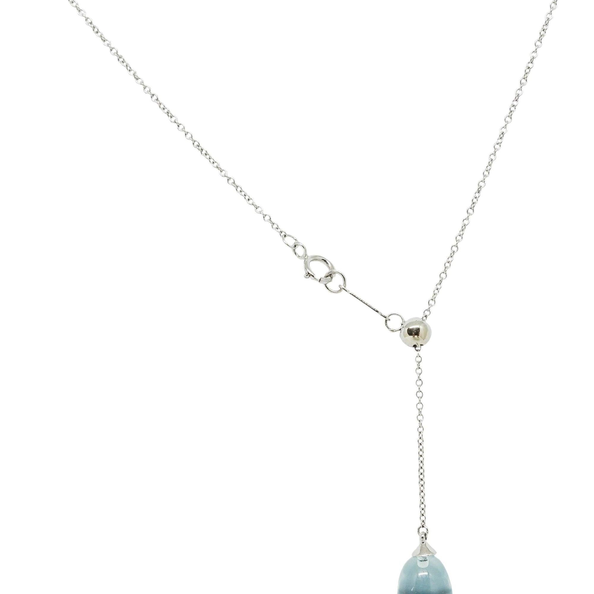 Tiffany & Co. Rainbow Aquamarine Drop Pendant Necklace