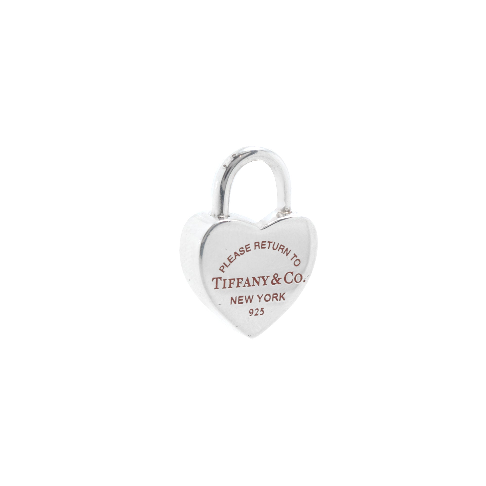 Tiffany & Co. Return To Tiffany Heart Lock Charm with Red Enamel