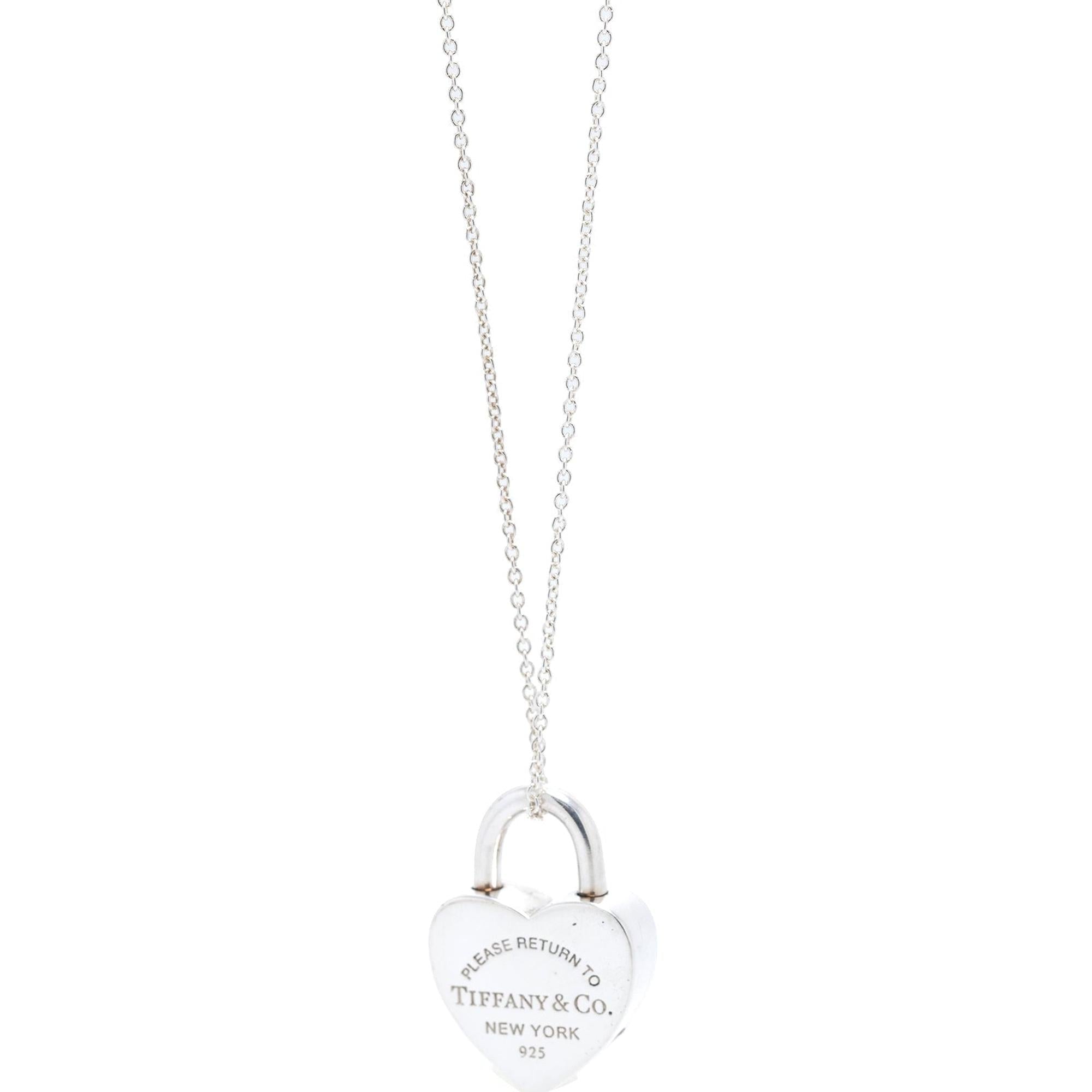 Tiffany & Co. Return To Tiffany Heart Lock Pendant Necklace