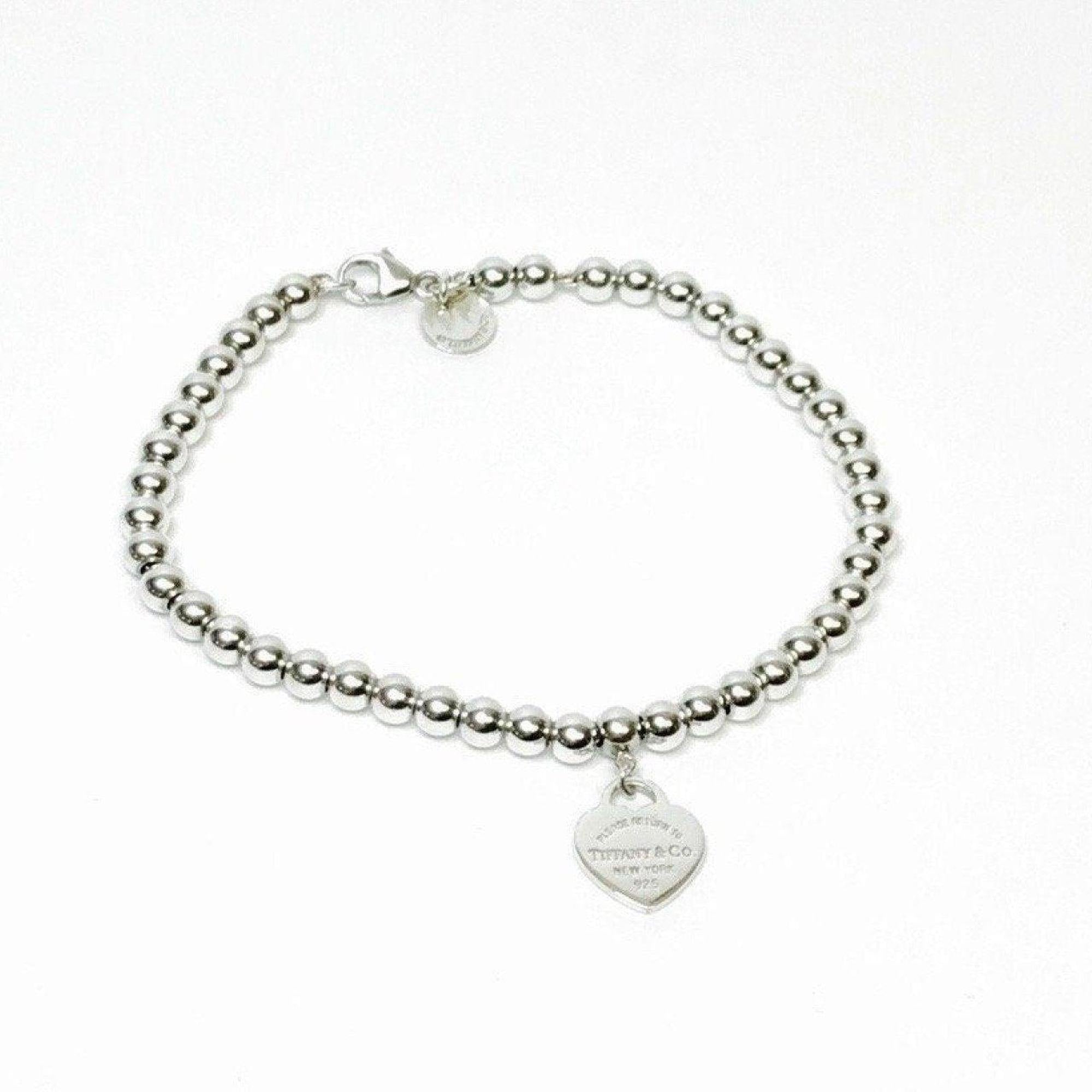Tiffany & Co. Return To Tiffany Heart Tag Bead Bracelet in Sterling Silver