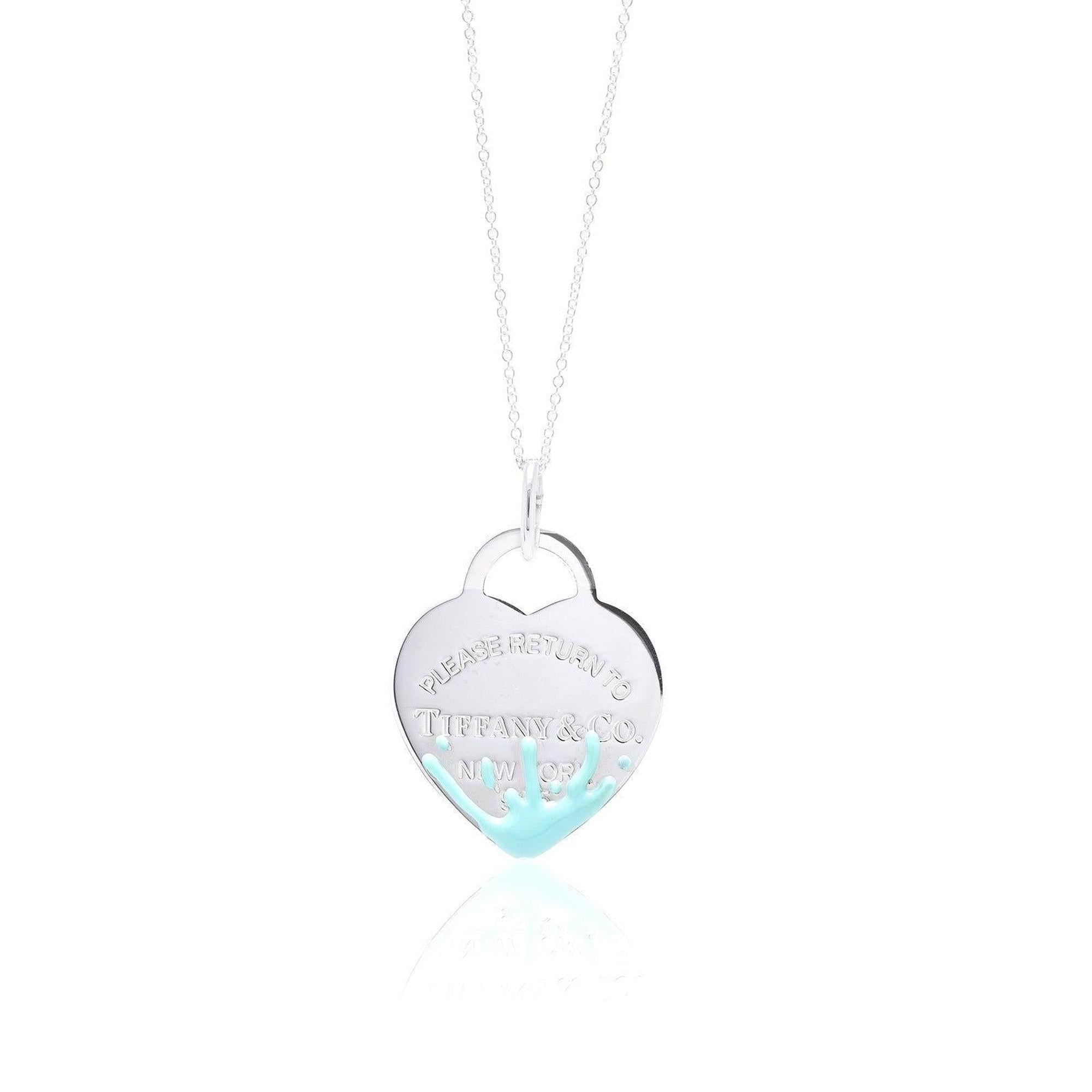 Tiffany & Co. Return to Tiffany Color Splash Heart Tag Pendant Necklace
