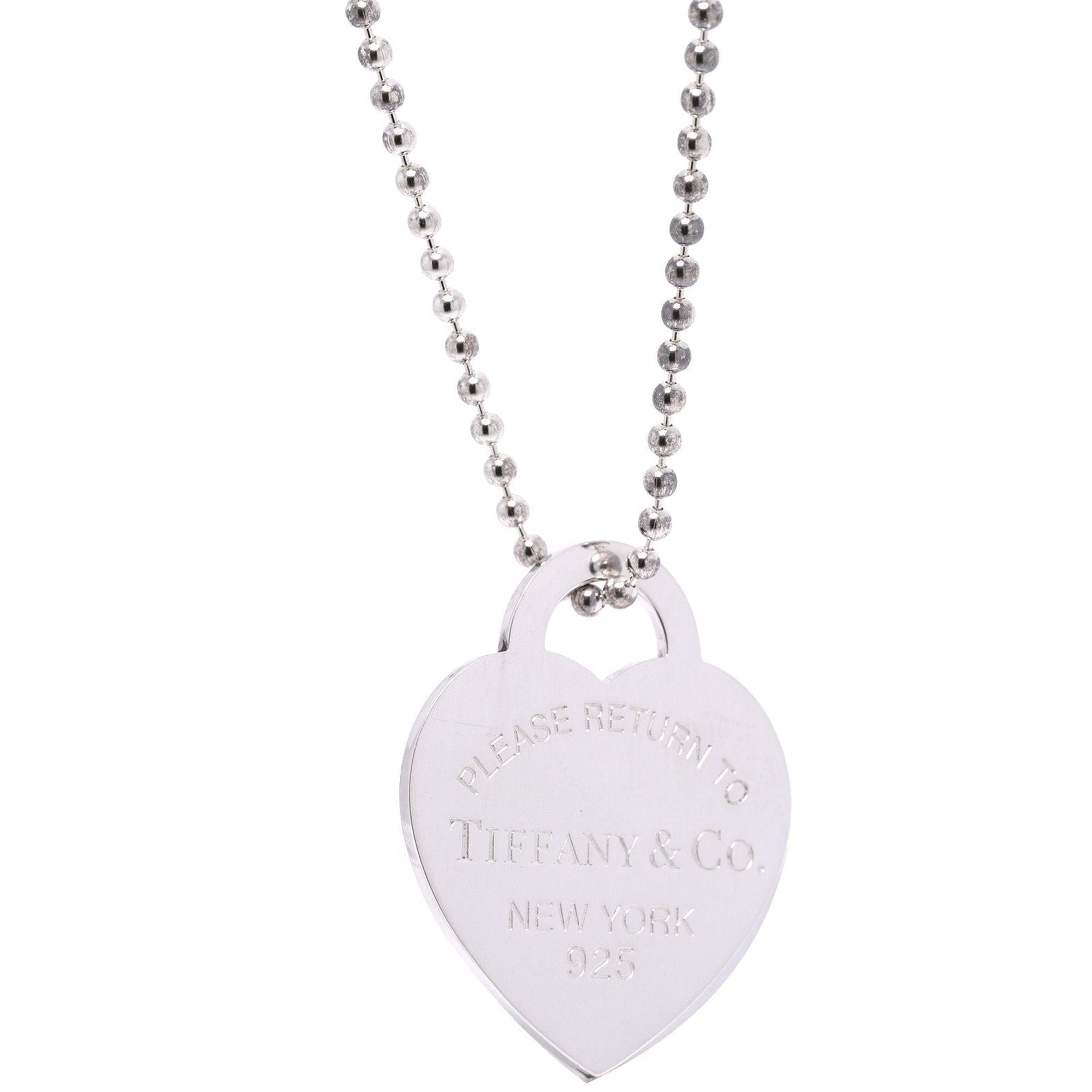 Tiffany & Co. Return to Tiffany Extra Large Heart Tag Pendant on Beaded Chain