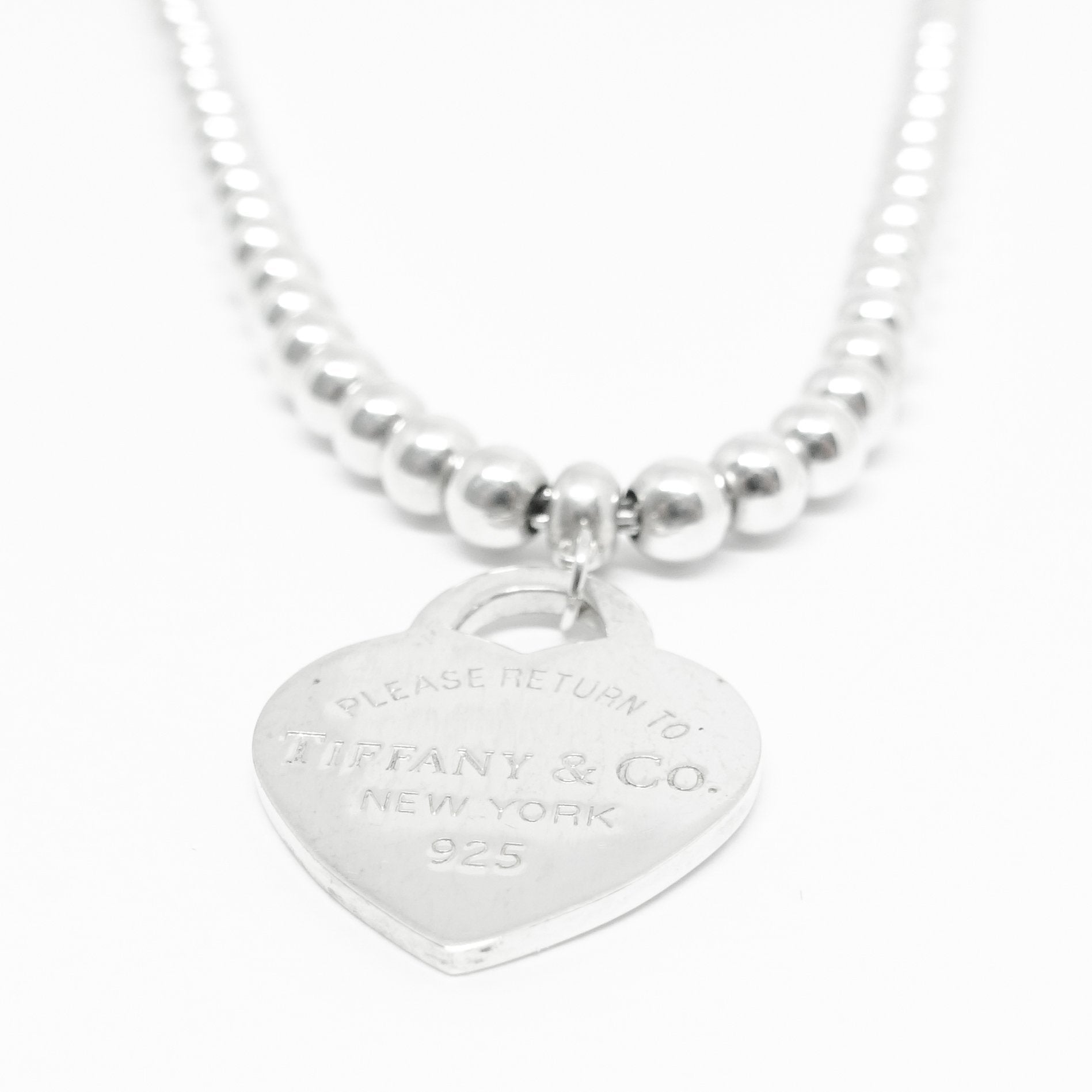 Tiffany & Co. Return to Tiffany Heart Tag Bead Necklace