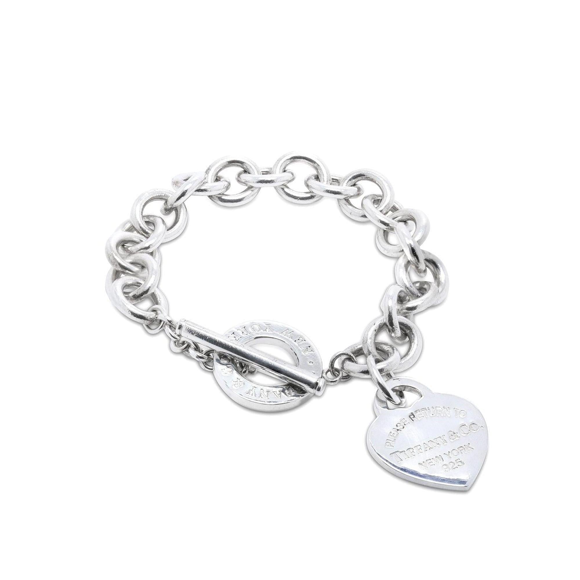 Tiffany & Co. Return to Tiffany Heart Tag Charm Bracelet with Toggle Clasp