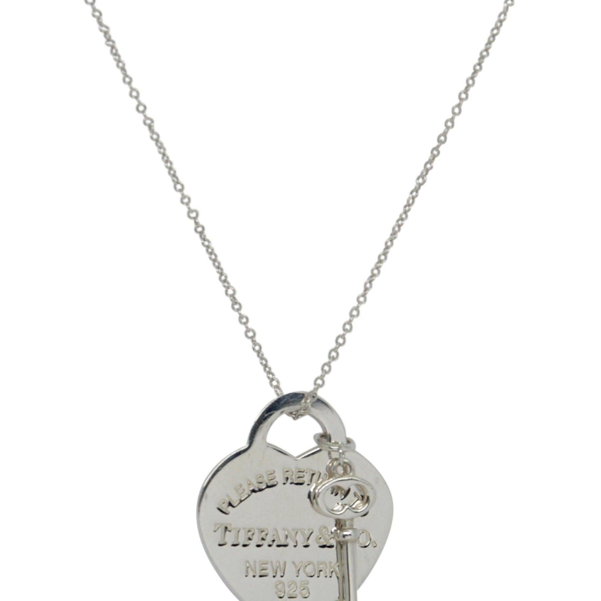 Tiffany & Co. Return to Tiffany Heart Tag with Key Pendant Necklace