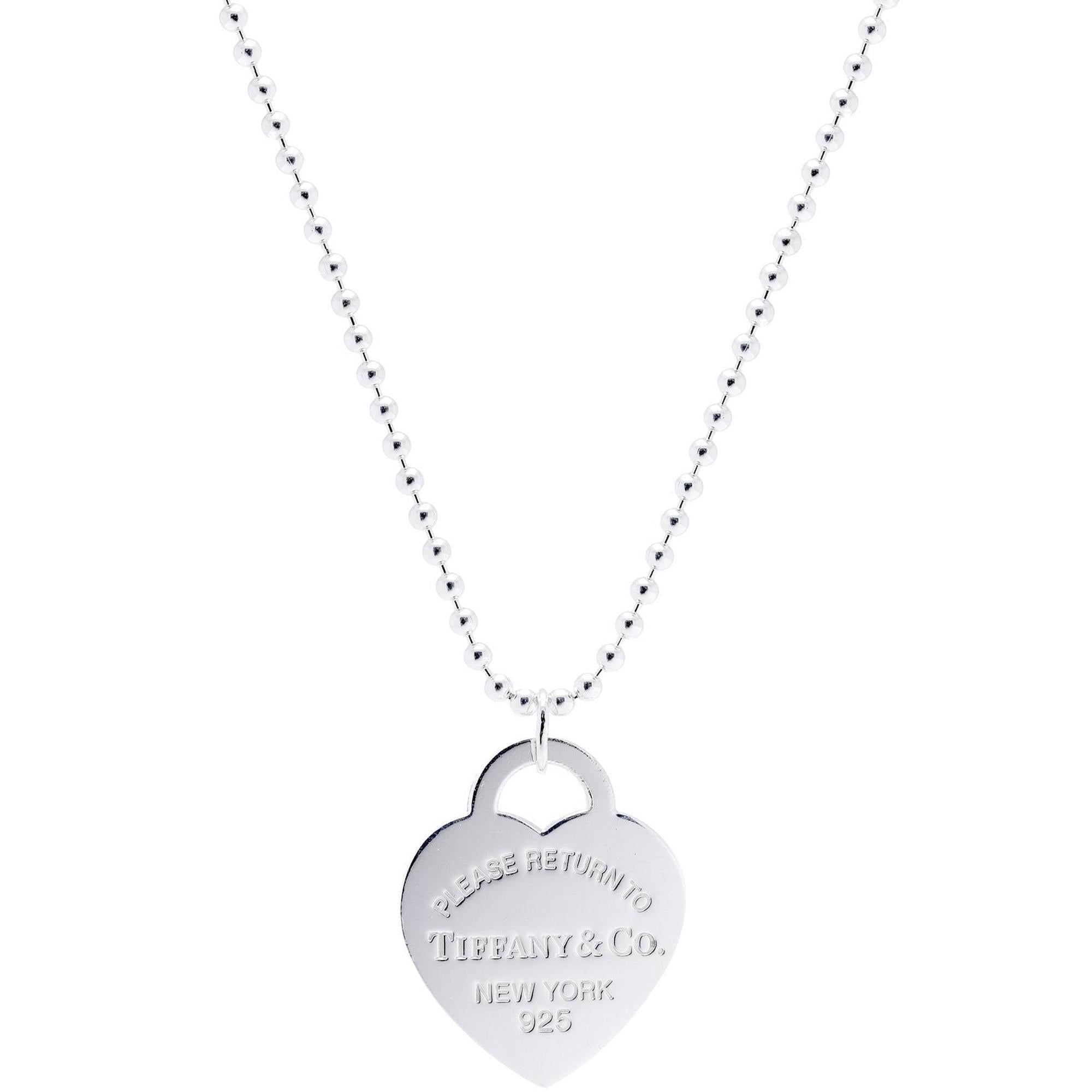 Tiffany & Co. Return to Tiffany Large Heart Tag Pendant on Beaded Chain