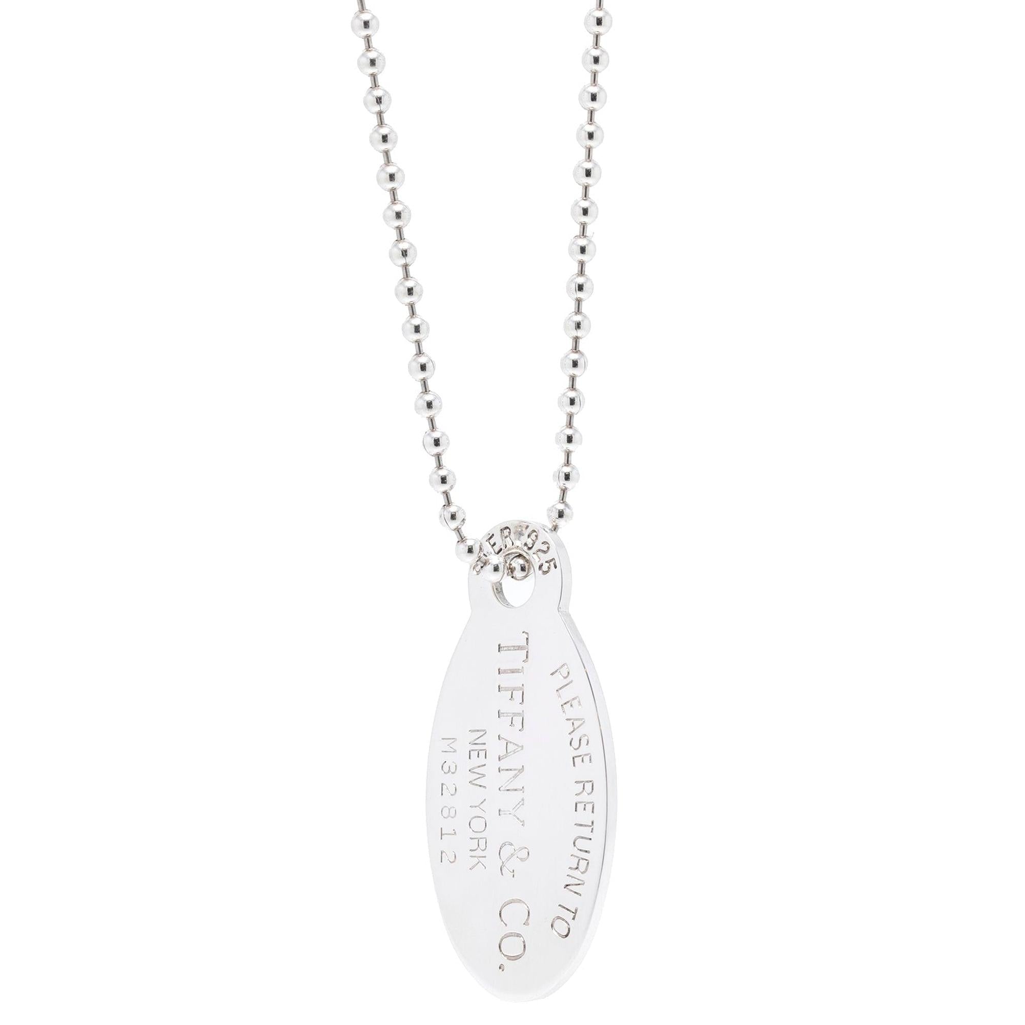 Tiffany & Co. Return to Tiffany Large Oval Tag Pendant Necklace