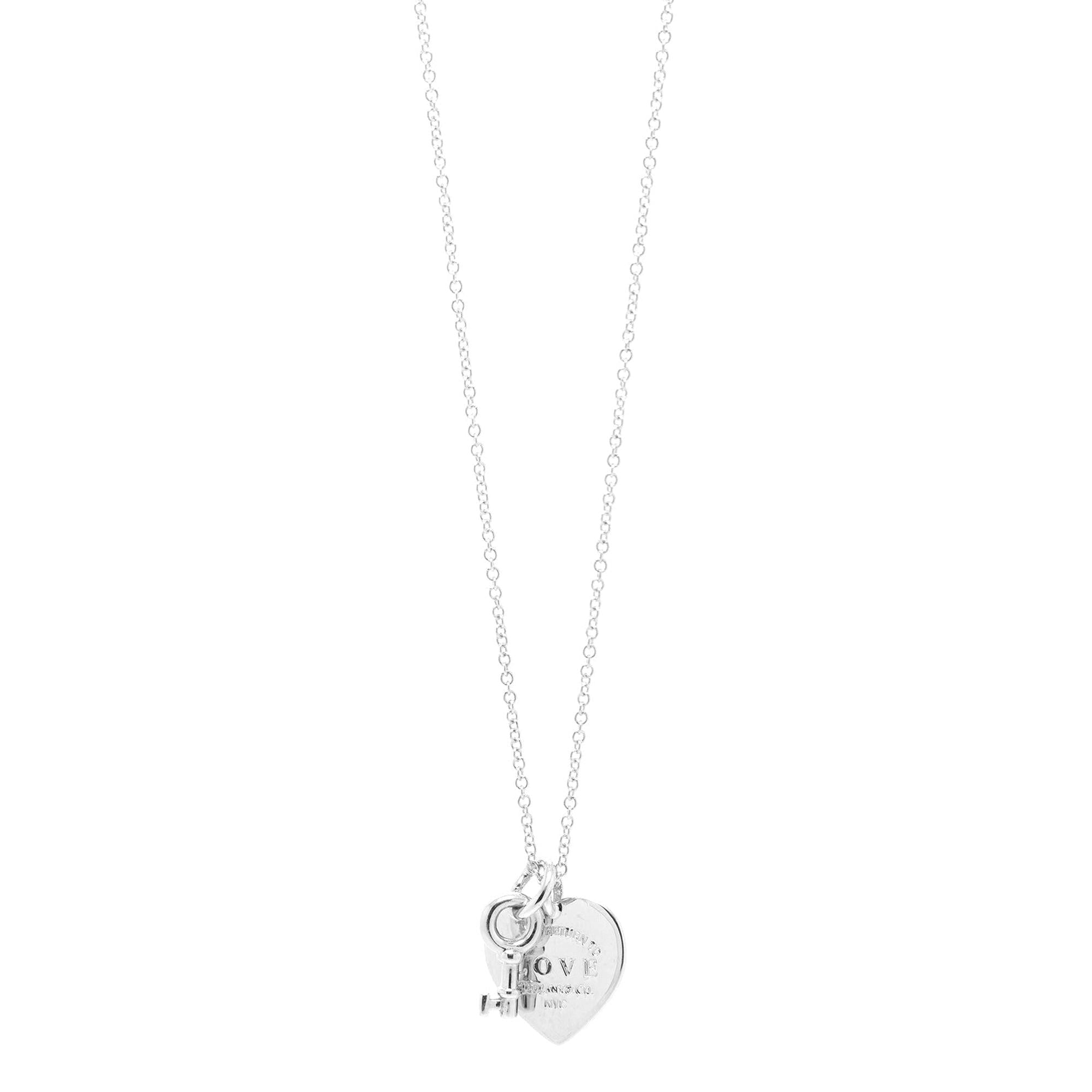 Tiffany & Co. Return to Tiffany Love Heart Tag Key Pendant Necklace