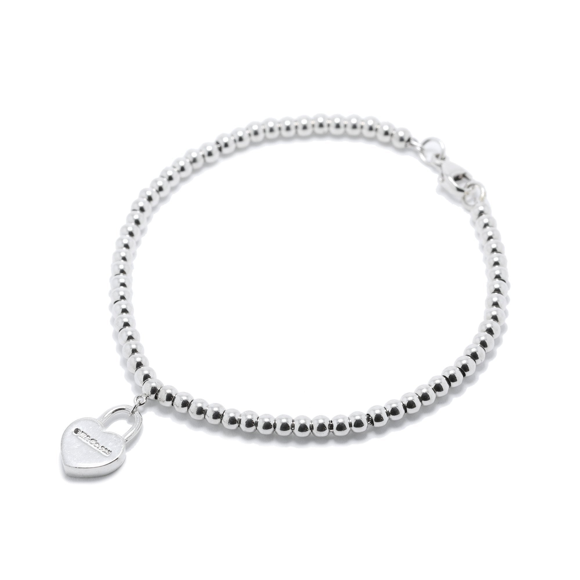 Tiffany & Co. Return to Tiffany Mini Heart Lock Bead Bracelet