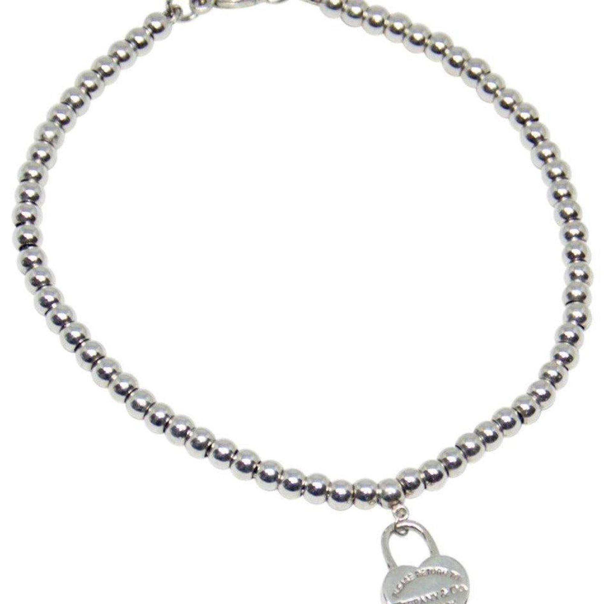 Tiffany & Co. Return to Tiffany Mini Heart Lock Bead Bracelet