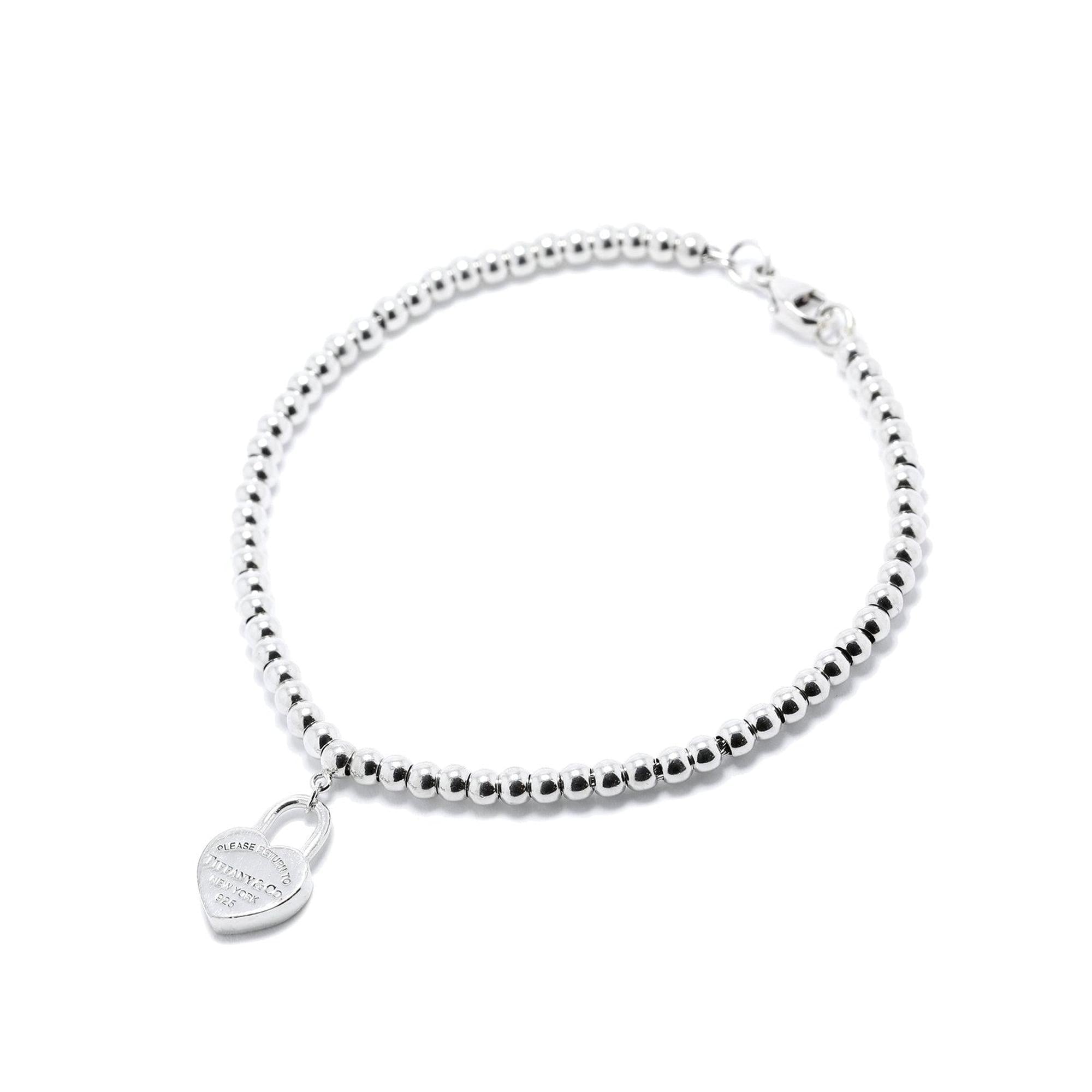 Tiffany & Co. Return to Tiffany Mini Heart Lock Bead Bracelet