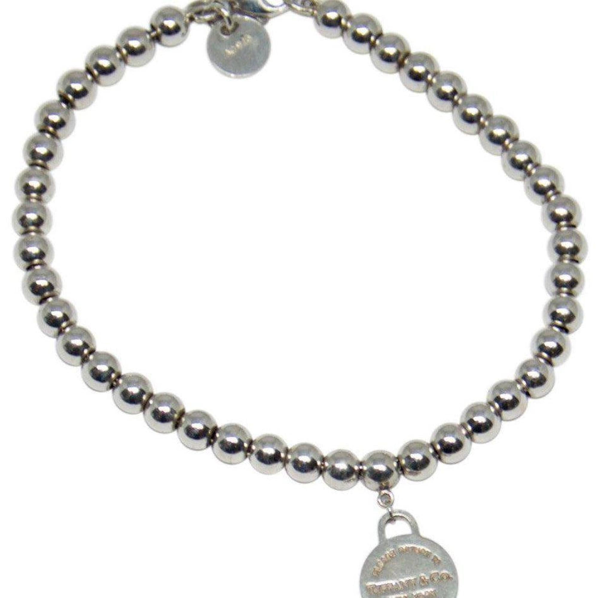 Tiffany & Co. Return to Tiffany Mini Round Tag Charm Bead Bracelet