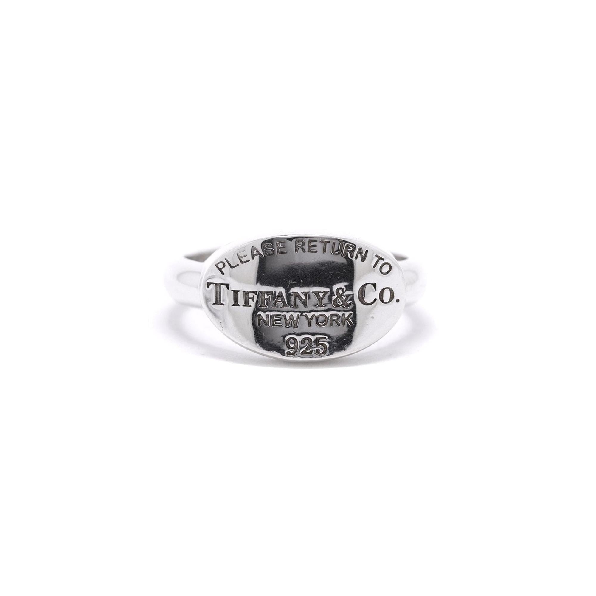 Tiffany & Co. Return to Tiffany Oval Tag Ring