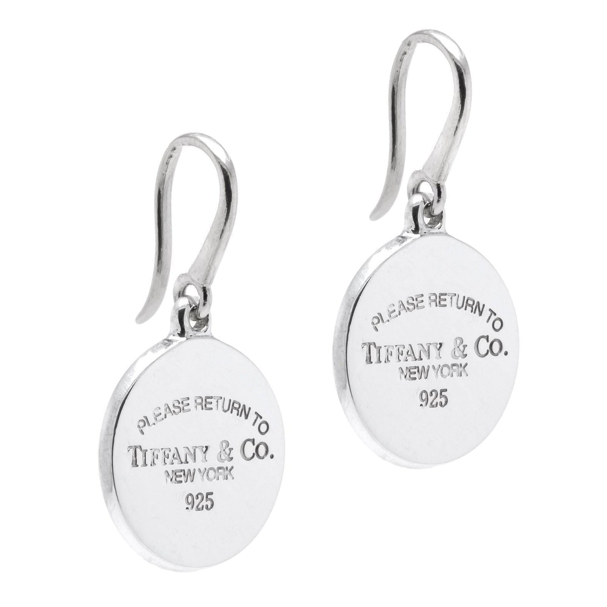 Tiffany & Co. Return to Tiffany Round Tag Drop Earrings