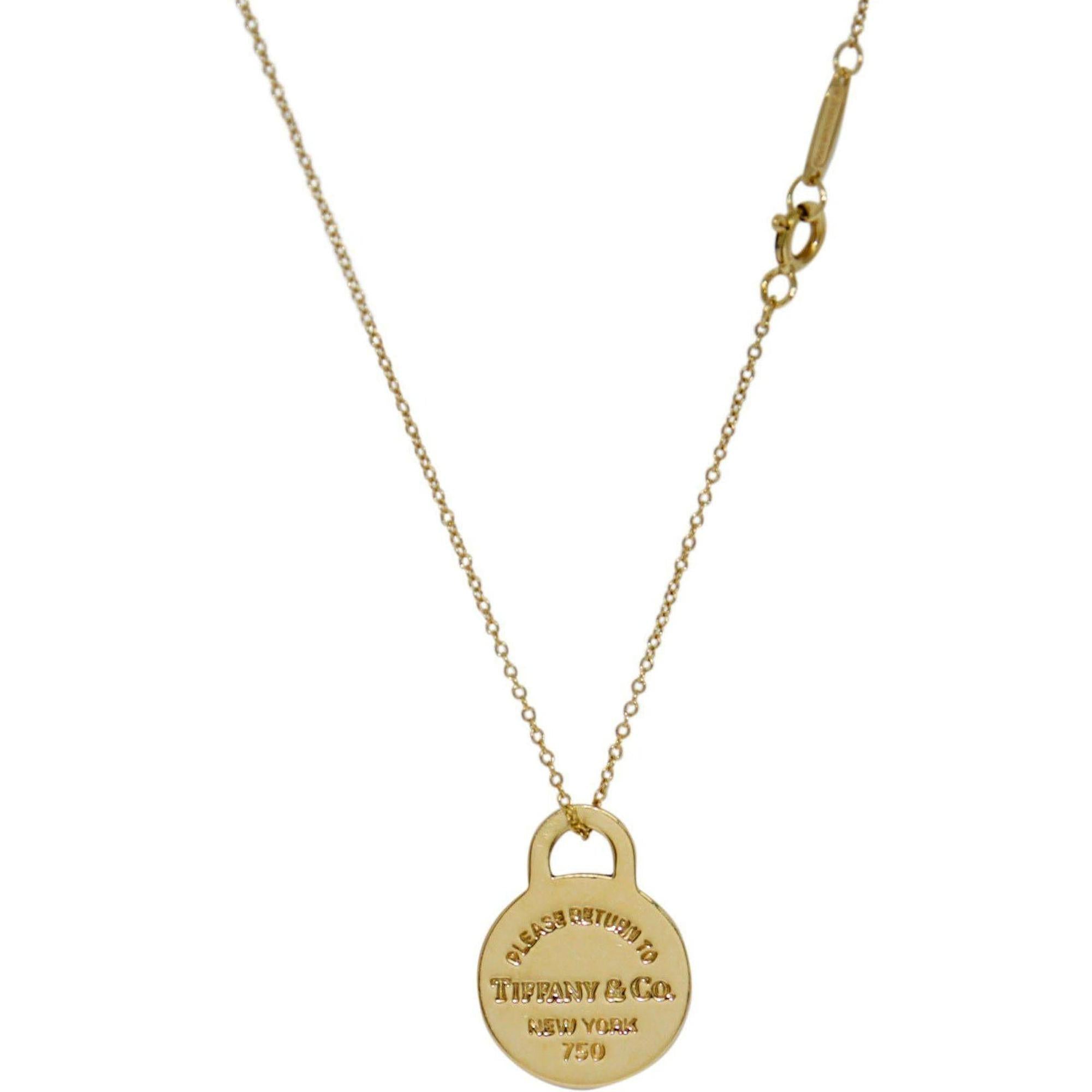 Tiffany & Co. Return to Tiffany Round Tag Pendant Necklace