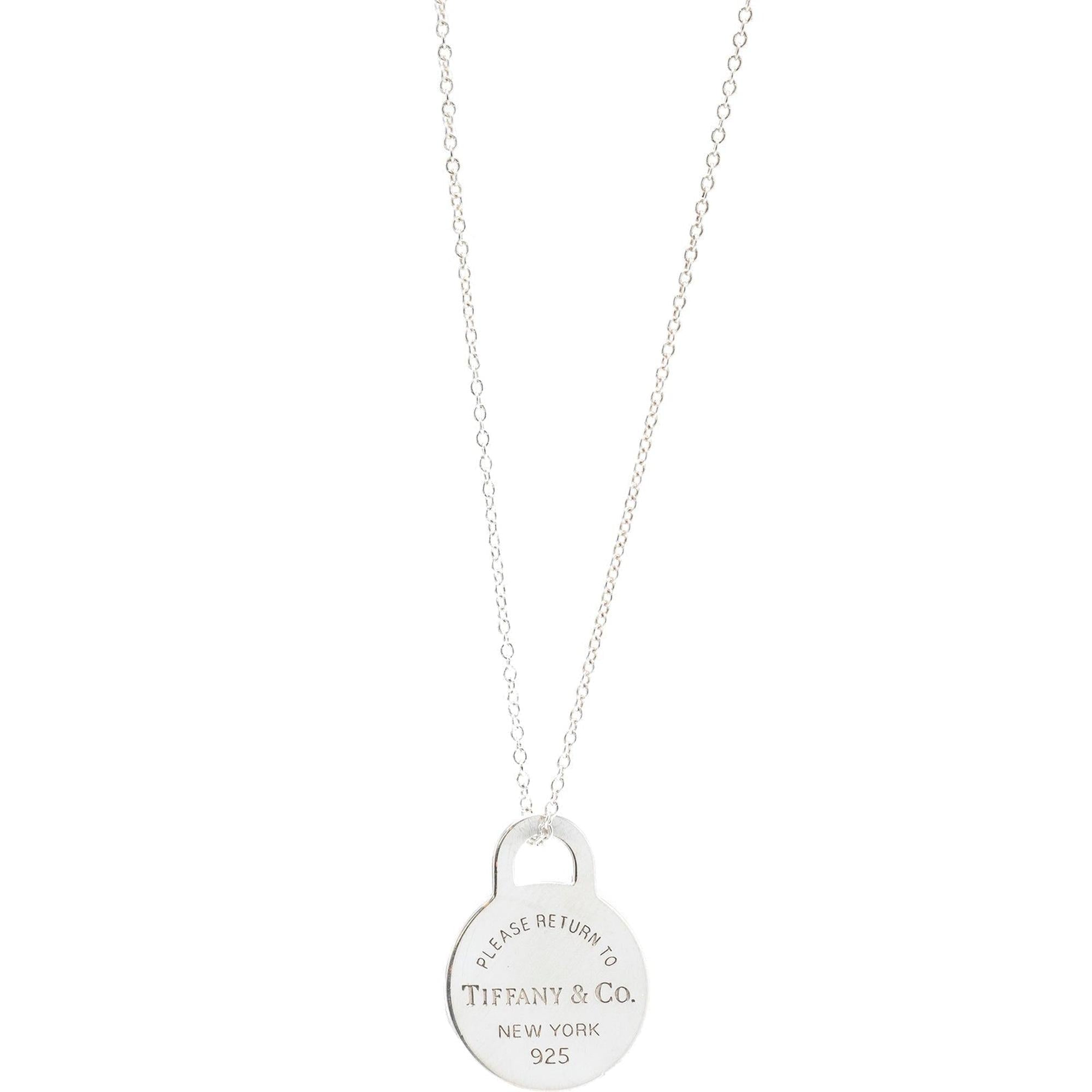 Tiffany & Co. Return to Tiffany Small Round Tag Pendant Necklace
