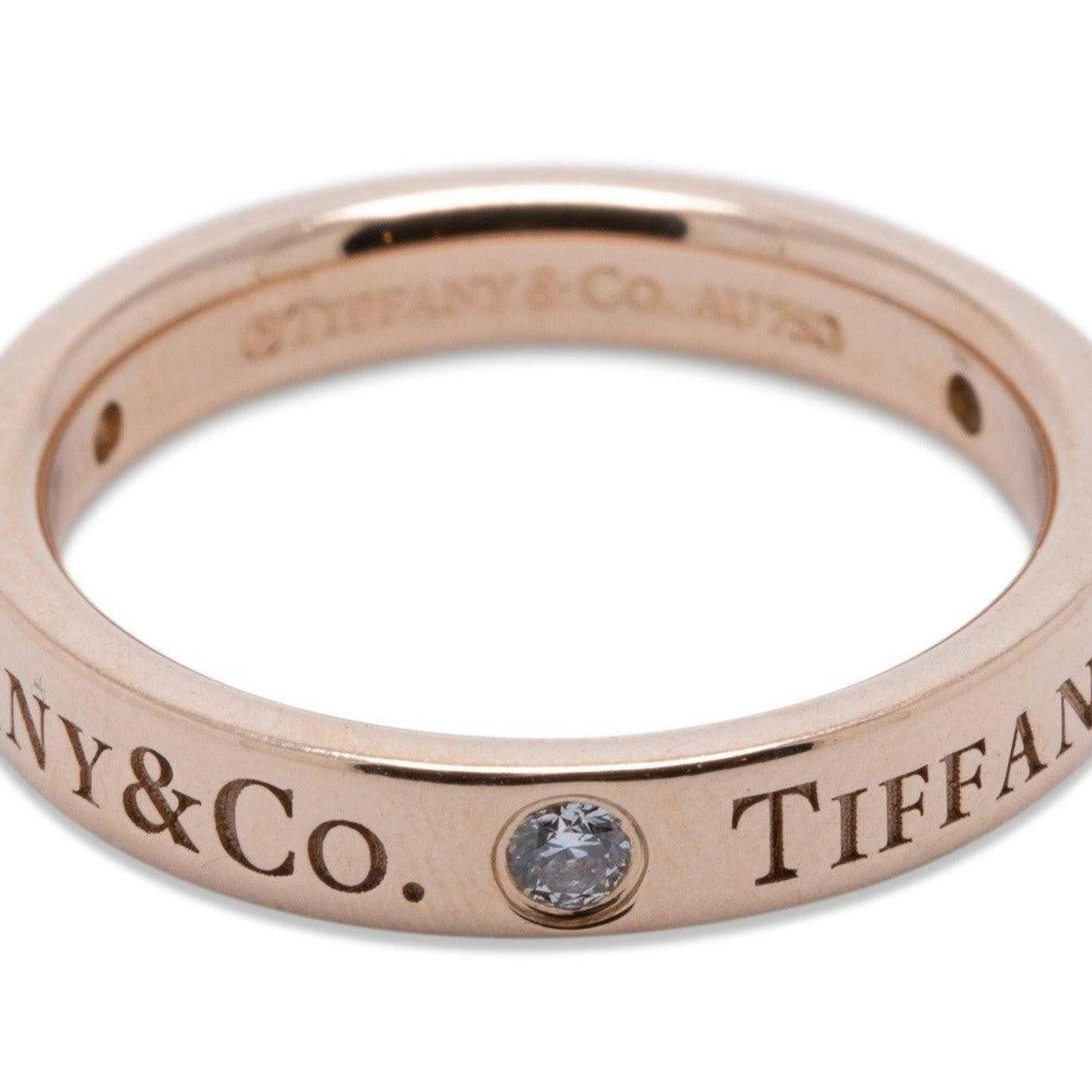 Tiffany & Co. Rose Gold Band Ring with 3 Diamonds