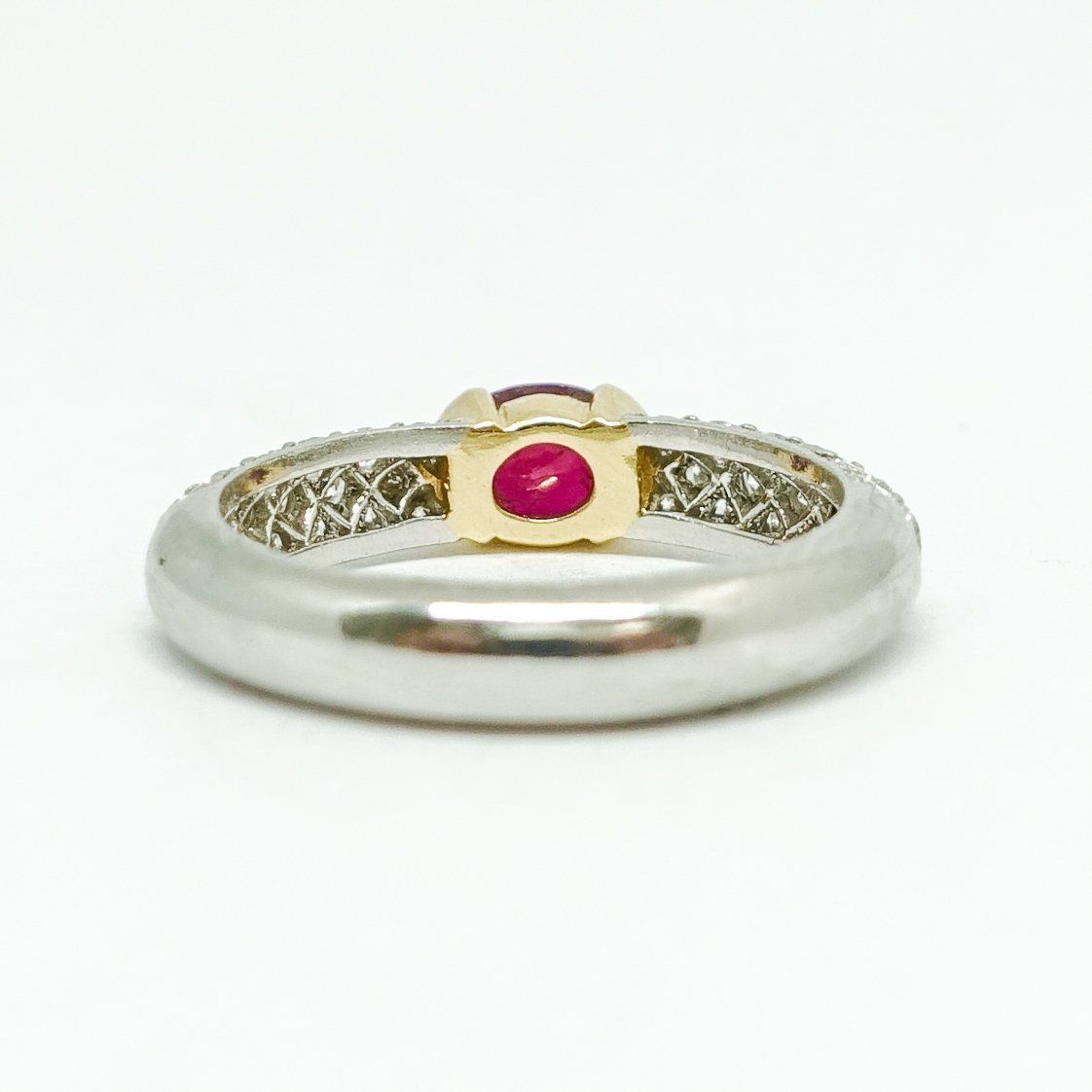 Tiffany & Co. Ruby and Pave Diamond Ring