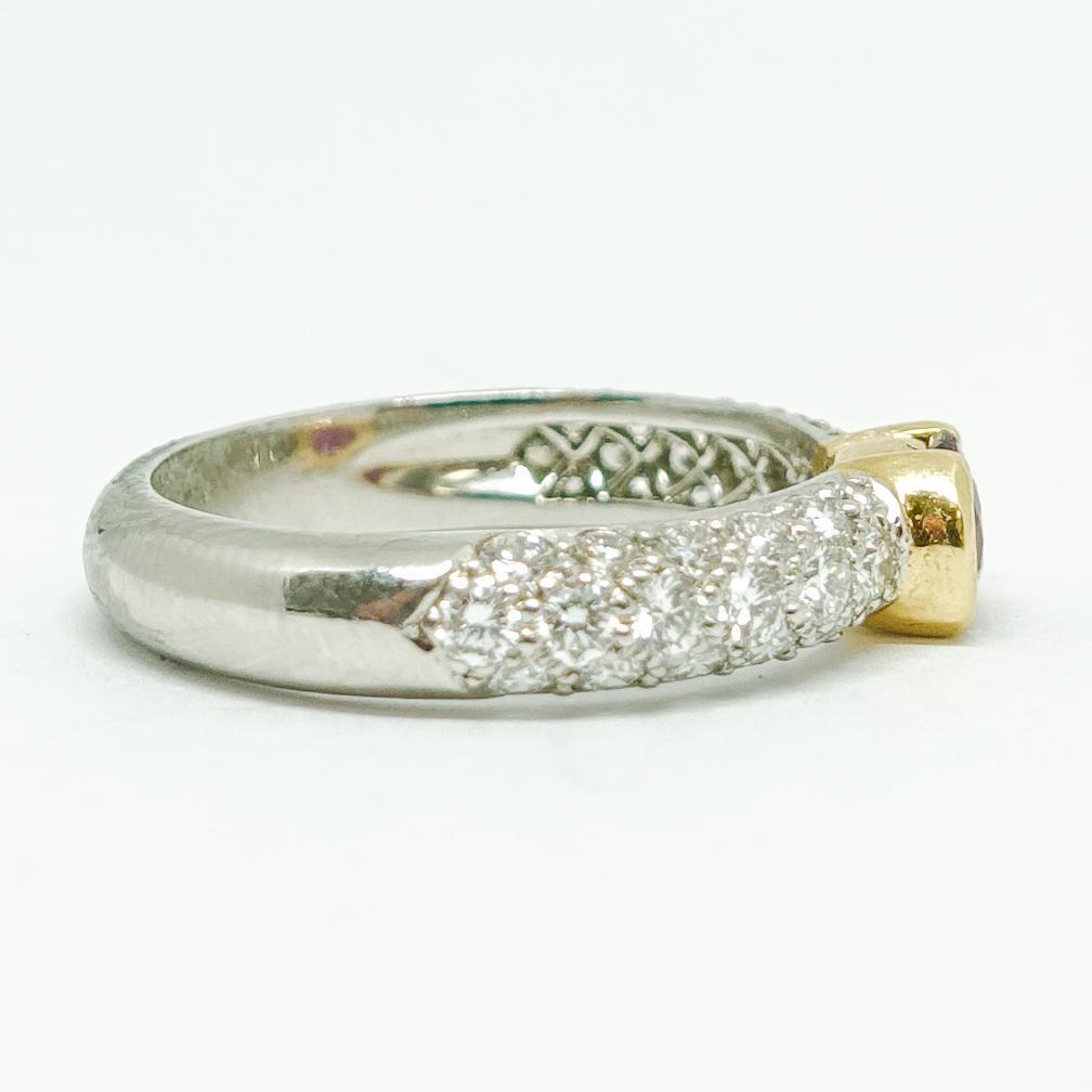 Tiffany & Co. Ruby and Pave Diamond Ring