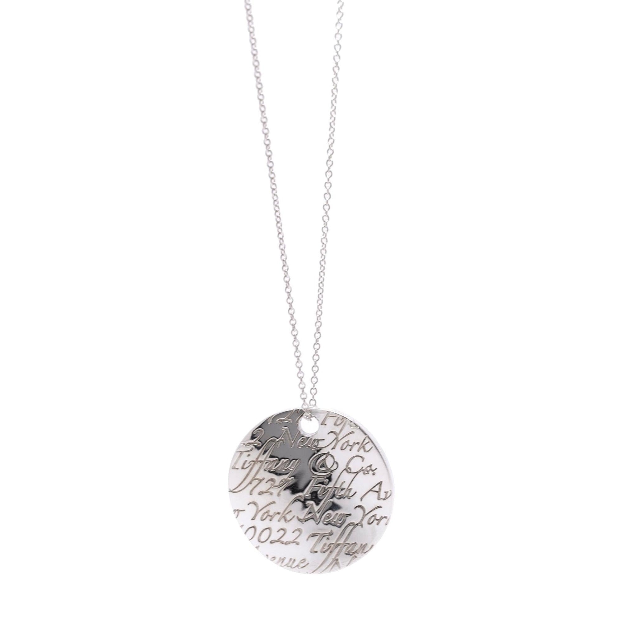 Tiffany & Co. Small Notes Round Pendant Necklace