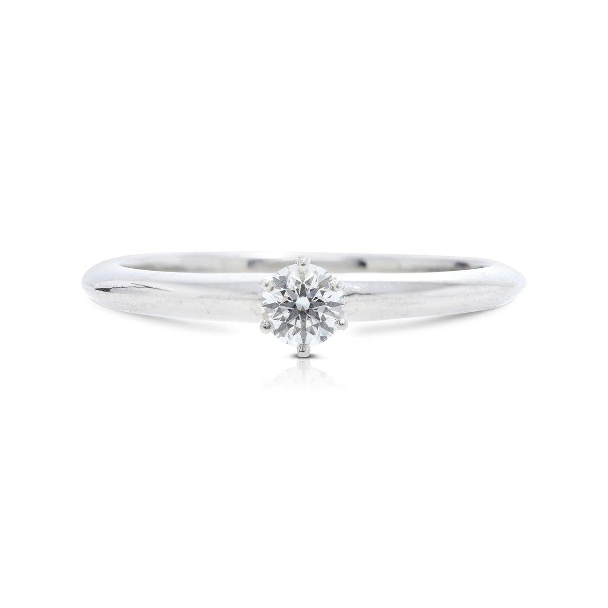 Tiffany & Co. Solitaire 0.21 ct. Round Diamond Engagement Ring