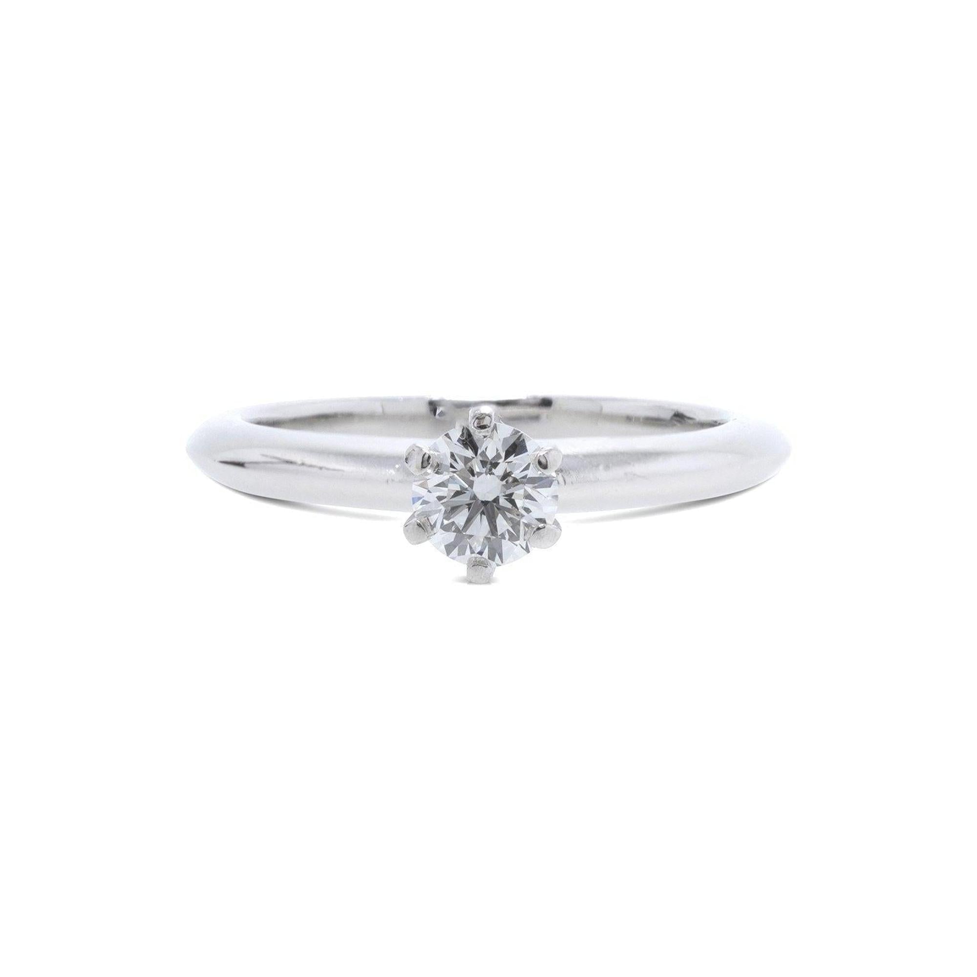Tiffany & Co. Solitaire 0.32 ct. Round Diamond Engagement Ring