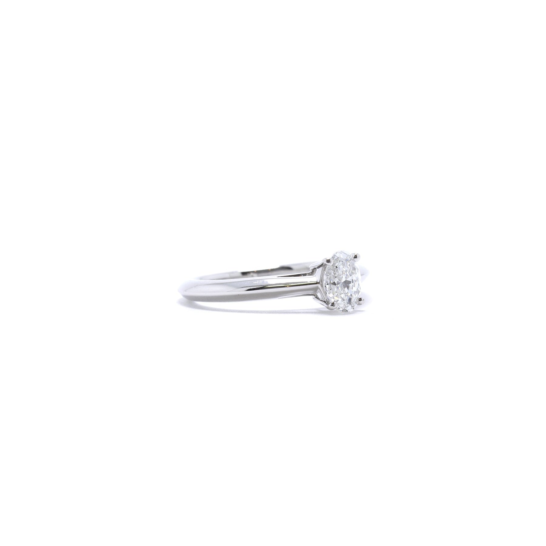 Tiffany & Co. Solitaire 0.47 ct. Oval Cut Diamond Engagement Ring