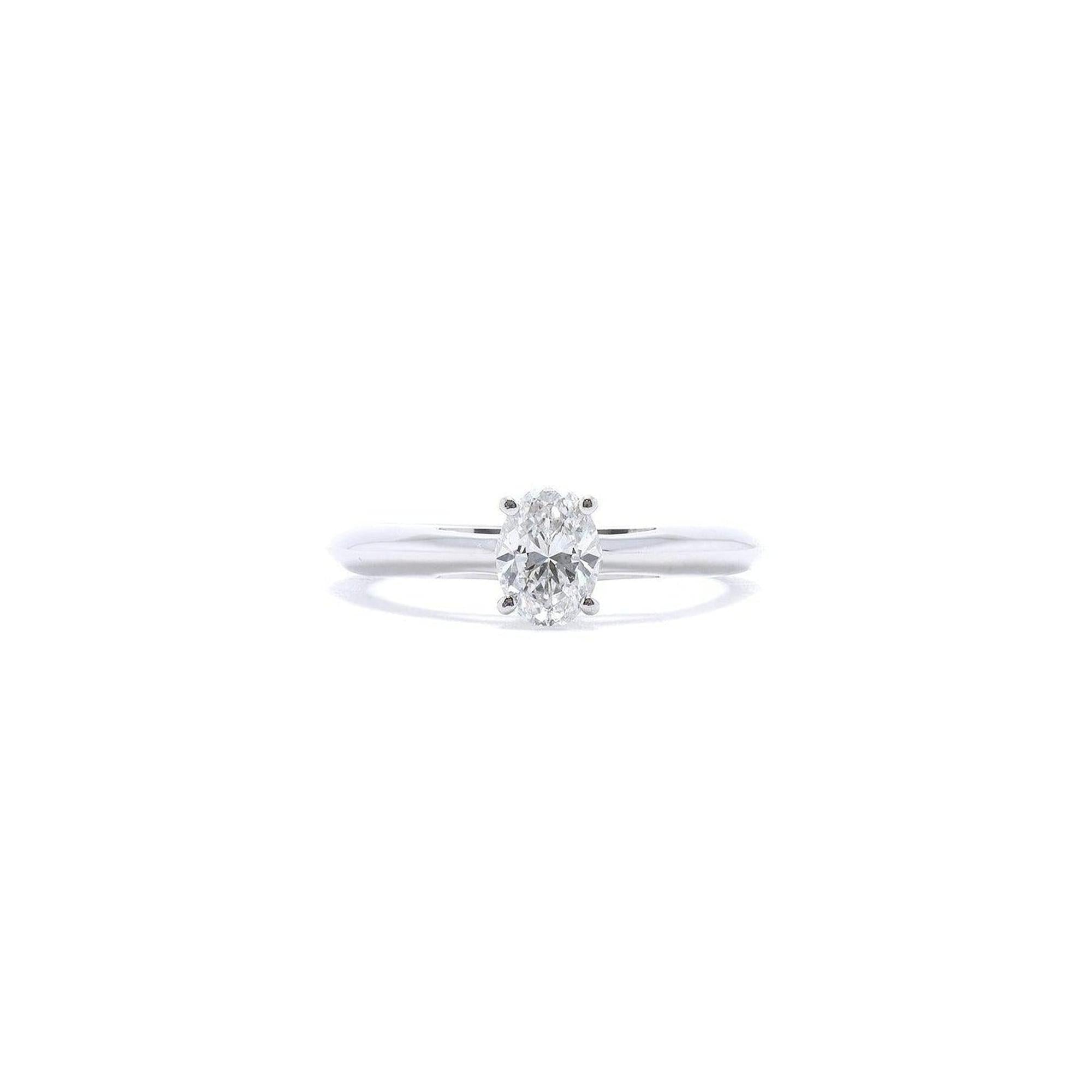 Tiffany & Co. Solitaire 0.47 ct. Oval Cut Diamond Engagement Ring