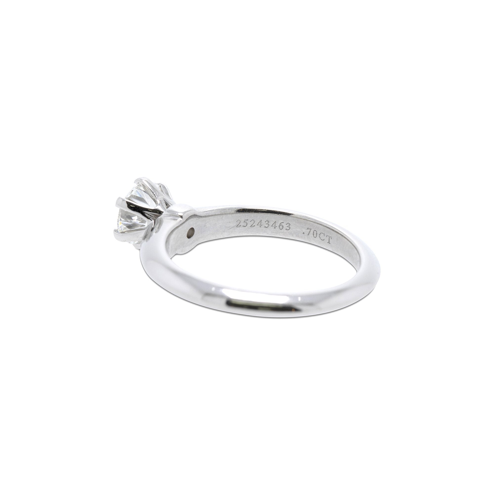 Tiffany & Co. Solitaire 0.70 ct. Round Diamond Engagement Ring