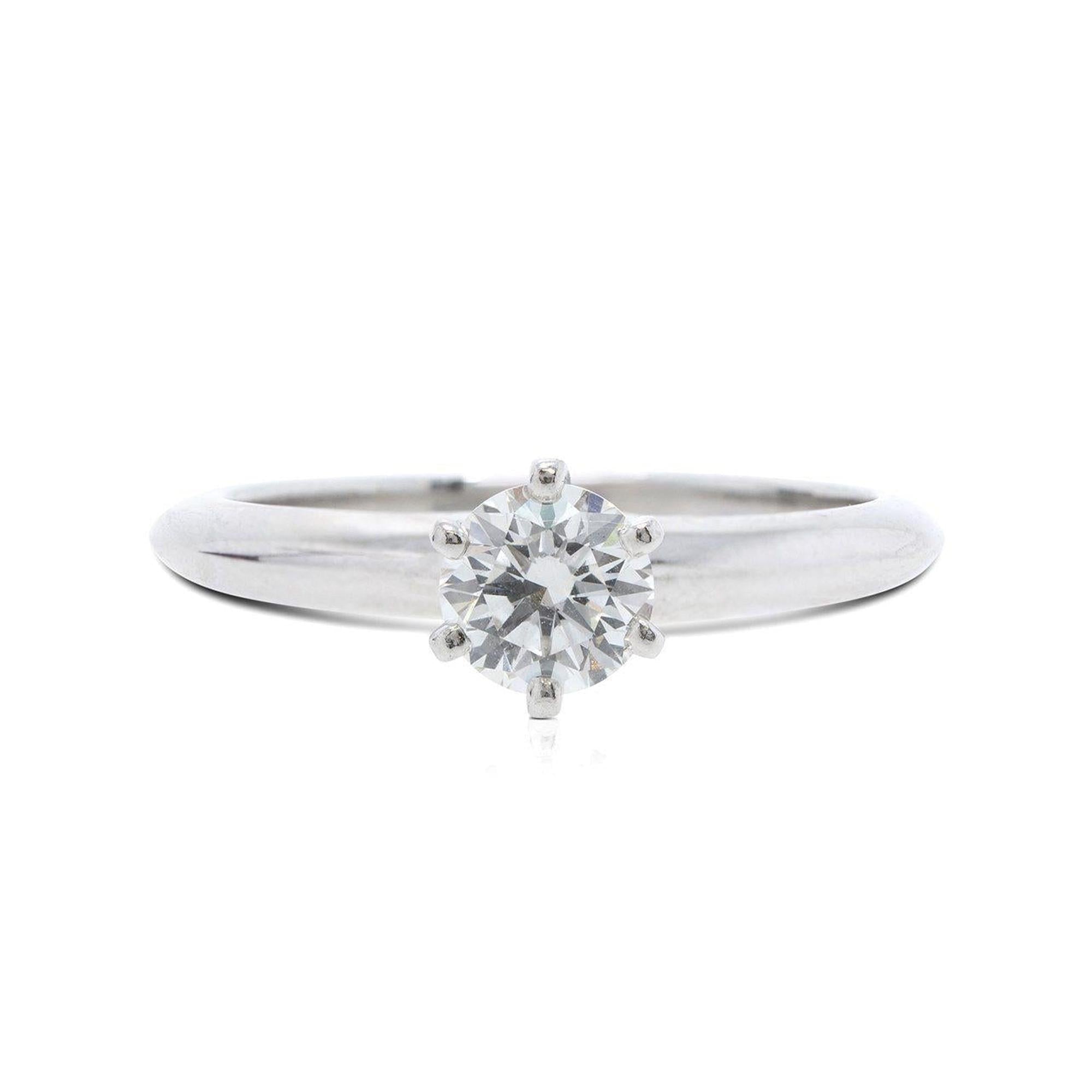 Tiffany & Co. Solitaire 0.72 ct. Round Diamond Engagement Ring