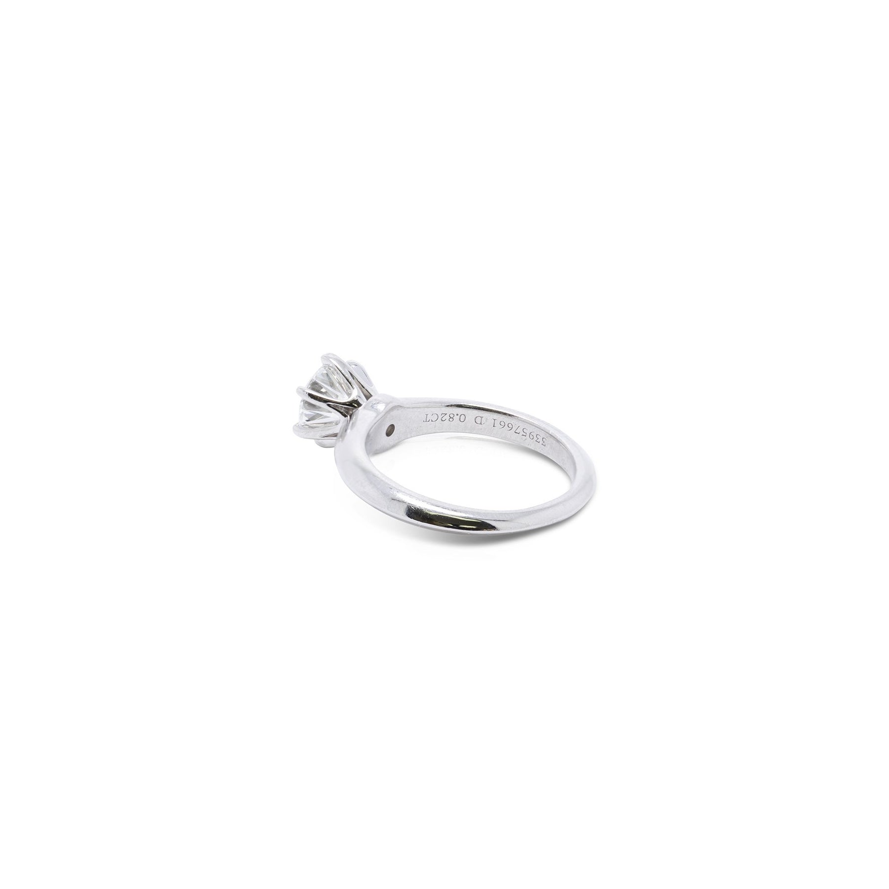 Tiffany & Co. Solitaire 0.82 ct. Round Diamond Engagement Ring