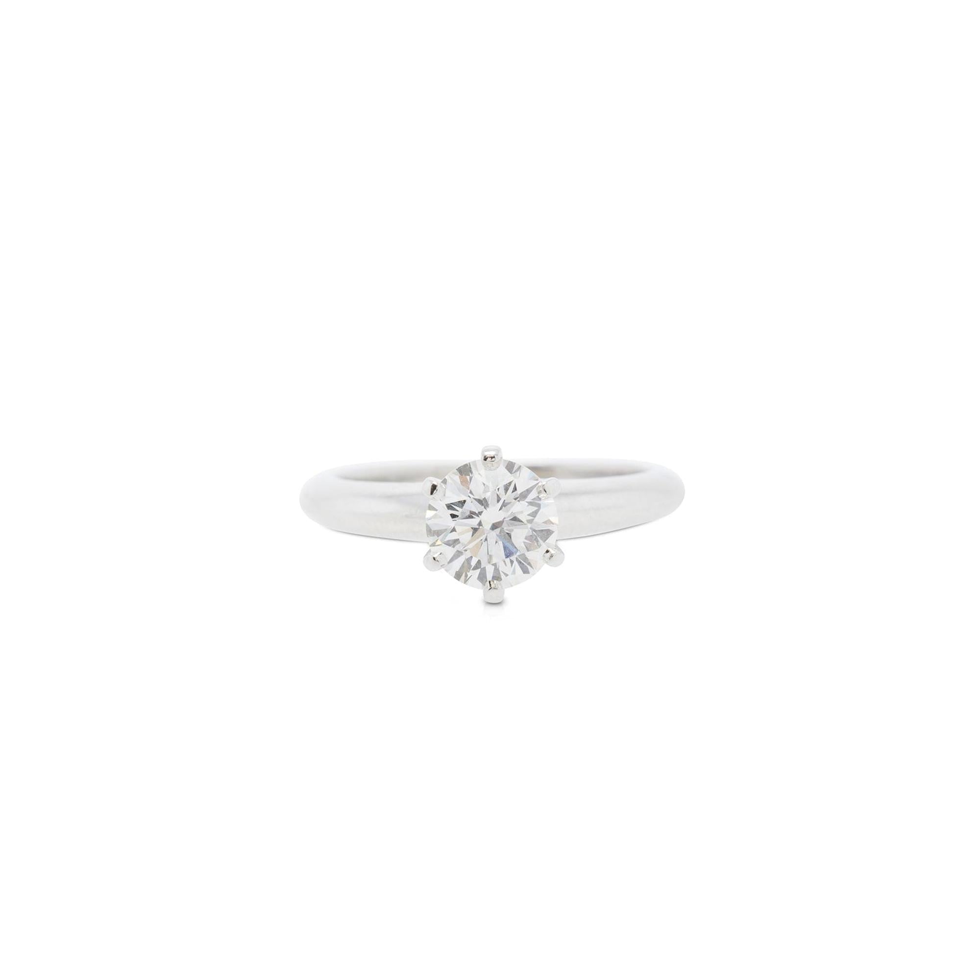 Tiffany & Co. Solitaire 0.91 ct. Diamond Engagement Ring