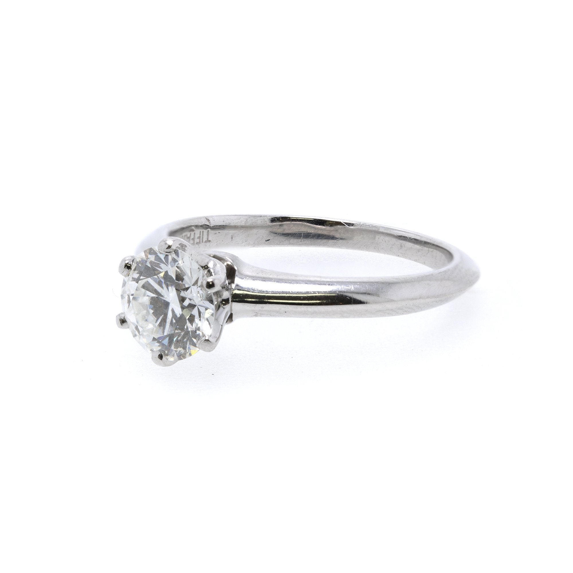 Tiffany & Co. Solitaire 0.91 ct. Round Diamond Engagement Ring