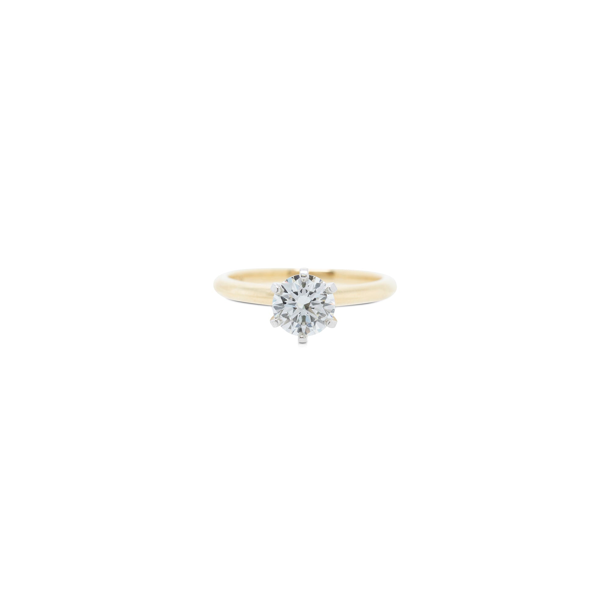 Tiffany & Co. Solitaire 1.01 ct. Diamond Engagement Ring w/ Box & Certificate