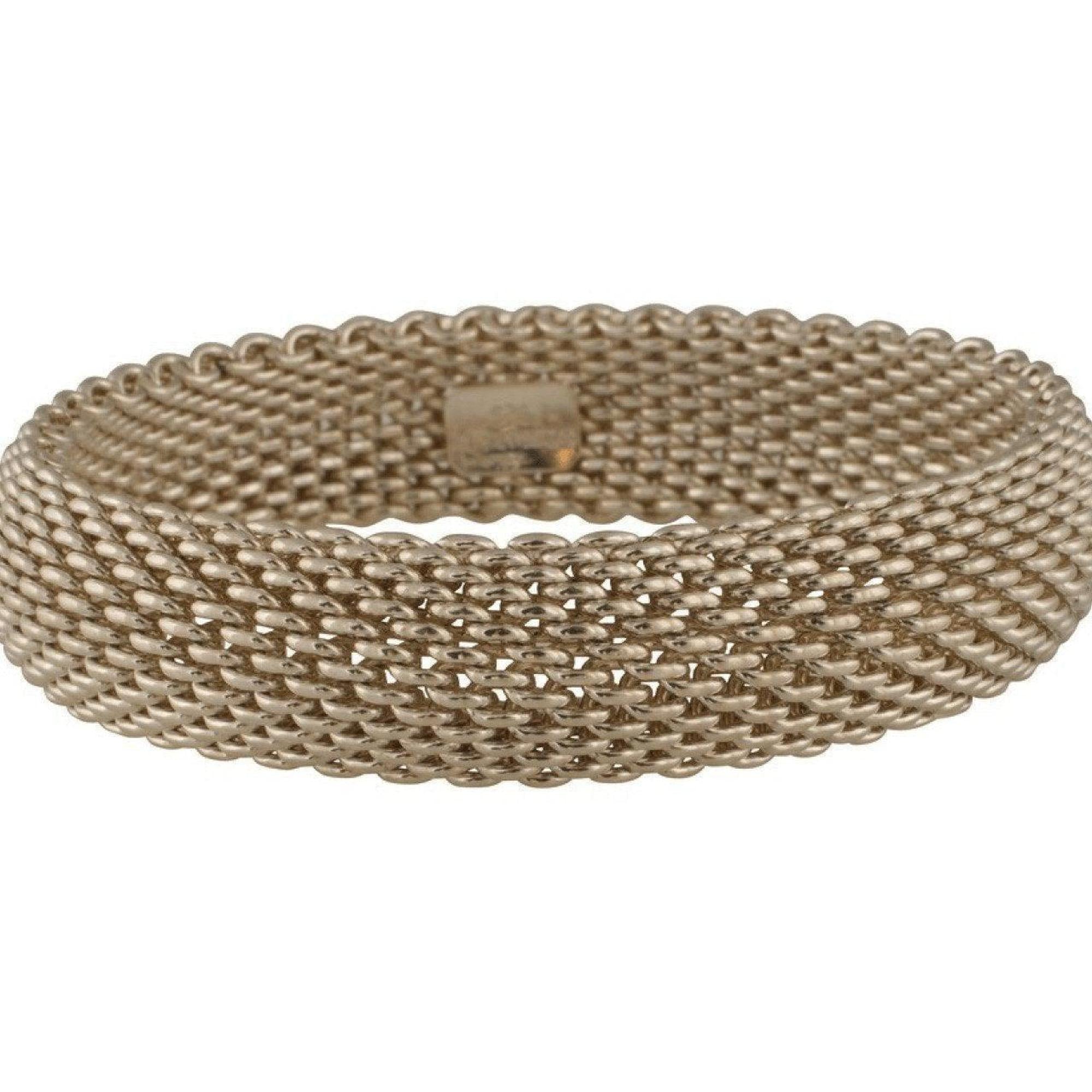 Tiffany & Co. Somerset Bangle Bracelet in Sterling Silver; Size Medium