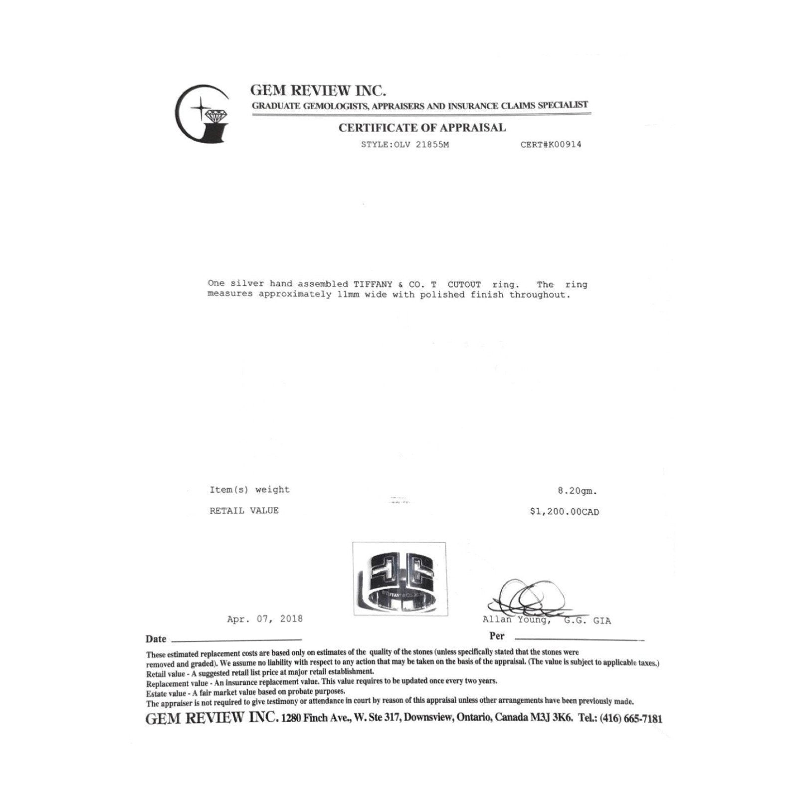 Tiffany & Co. T CutOut Ring